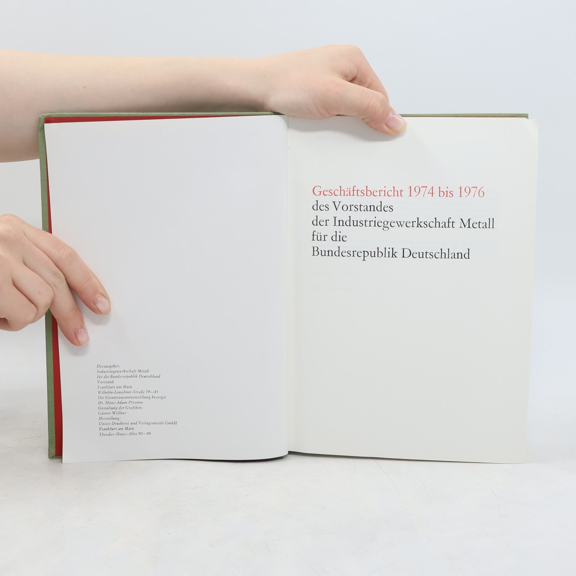 Kolektiv autorů Geschäftsbericht 1974 bis 1976