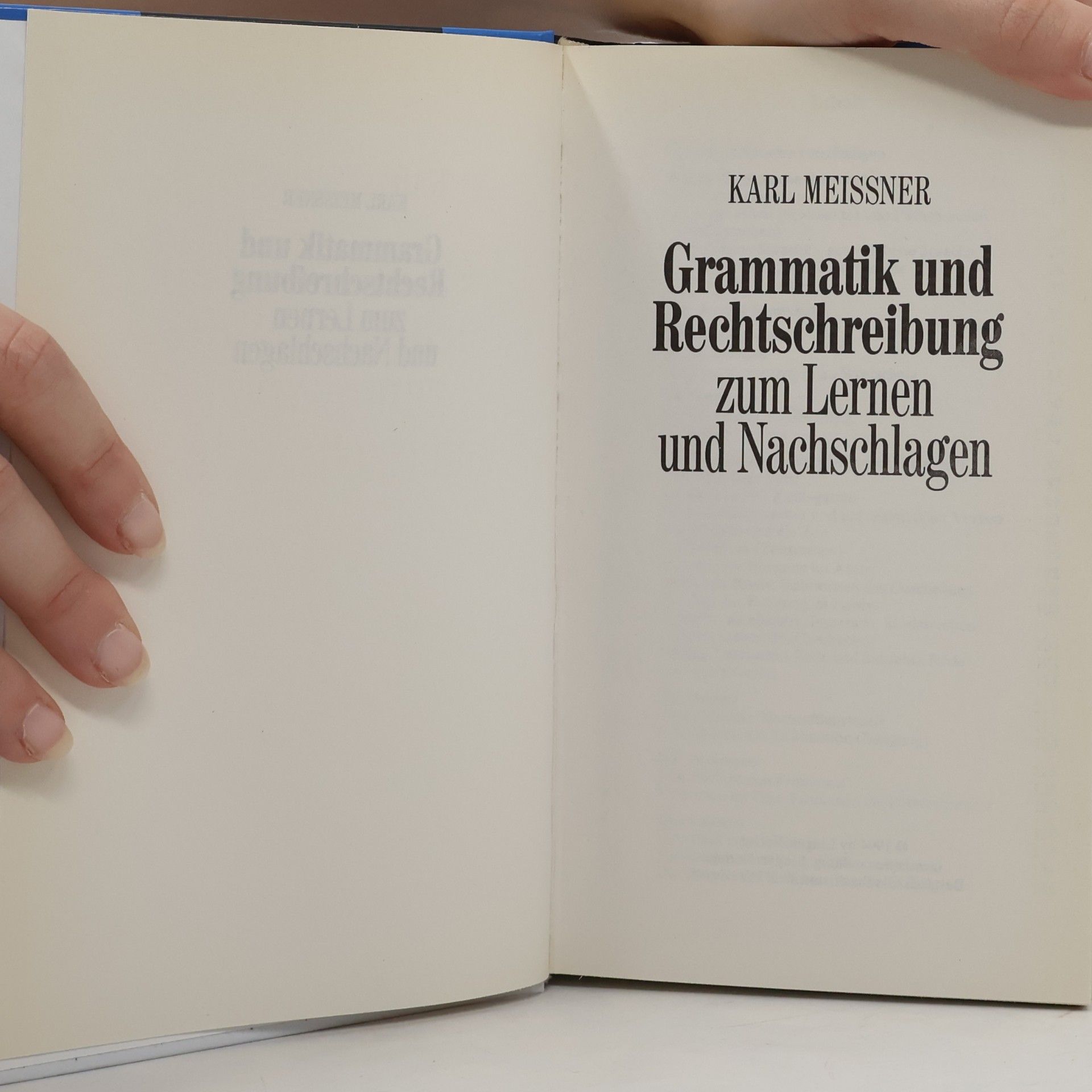 Karl Meissner Grammatik und Rechtschreibung zum Lernen und Nachschlagen