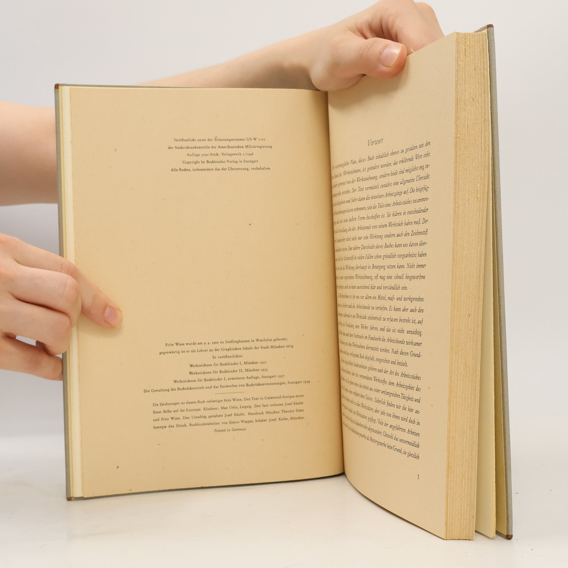 Fritz Wiese Sonderarbeiten des Buchbinders