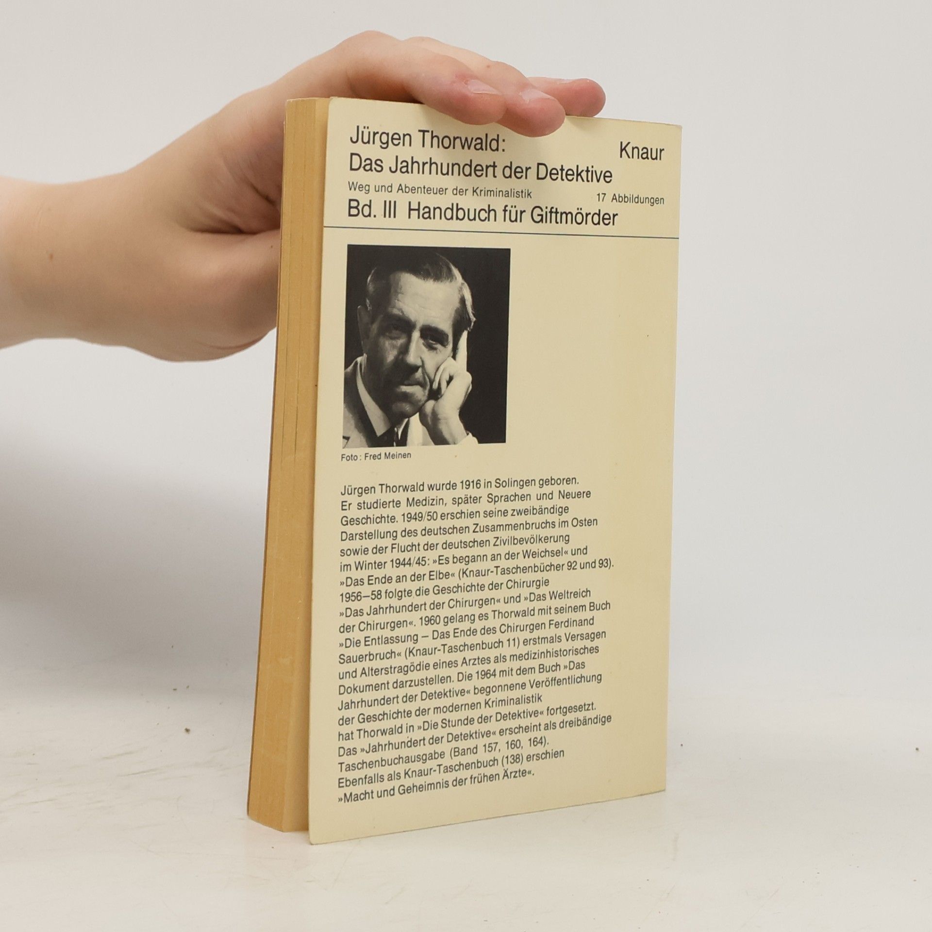 Jürgen Thorwald Das Jahrhundert der detektive Band III. Handbuch für Giftmörder