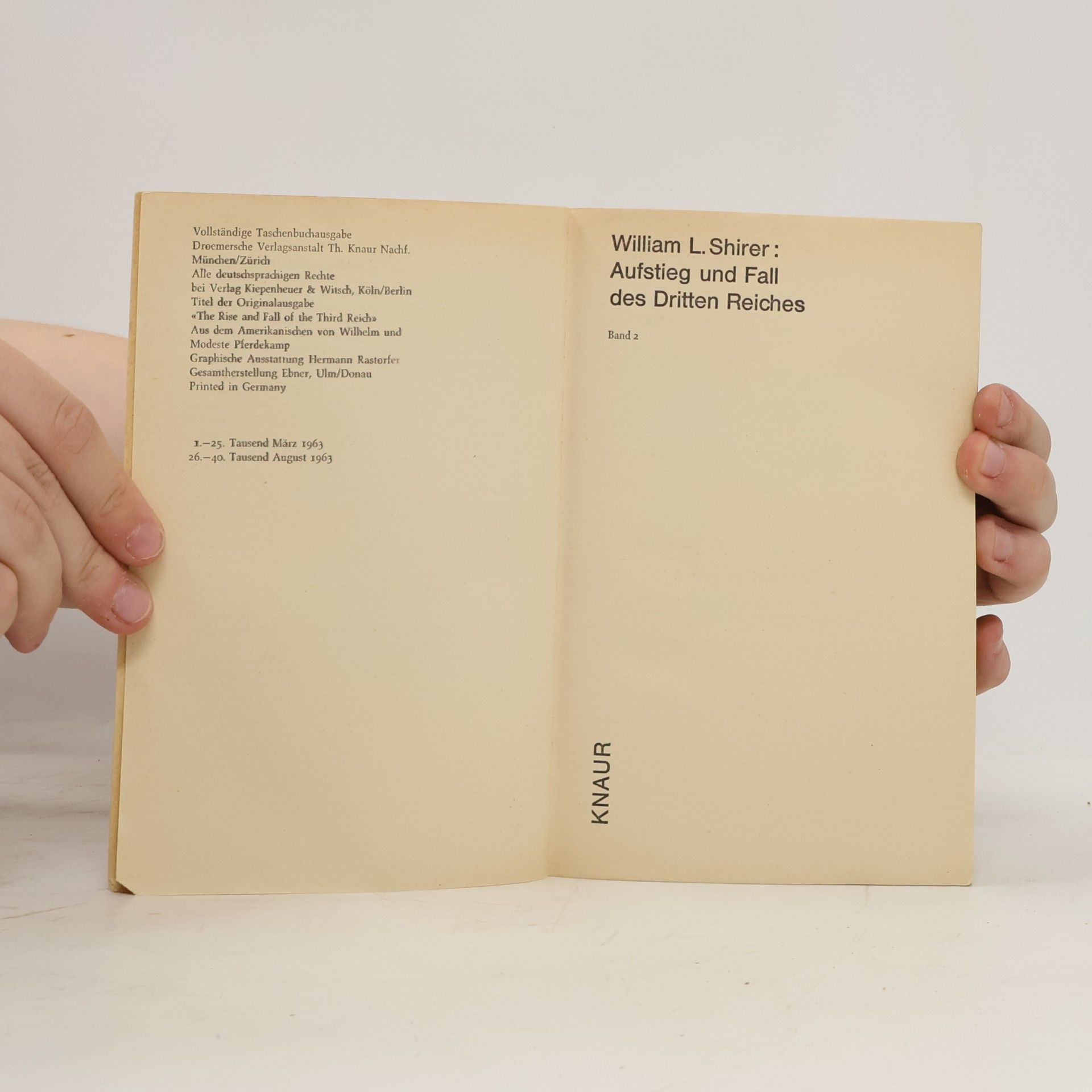 William L. Shirer Aufstieg und Fall des Dritten Reiches. Band II