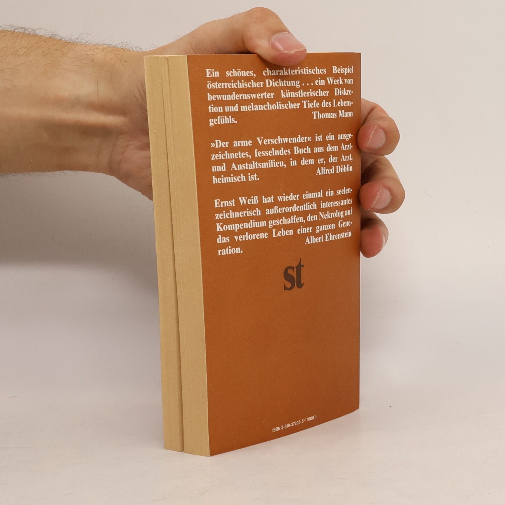 Ernst Weiß Suhrkamp Taschenbuch - 795: Der arme Verschwender