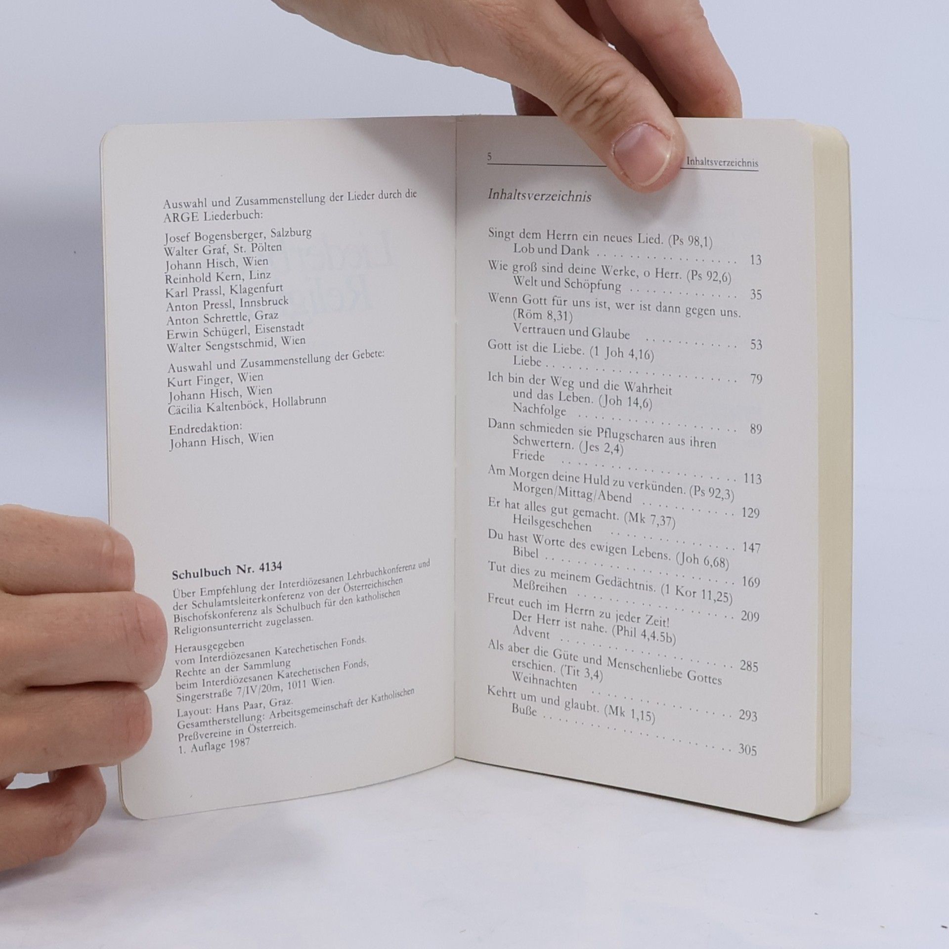 Various authors Liederbuch Religion