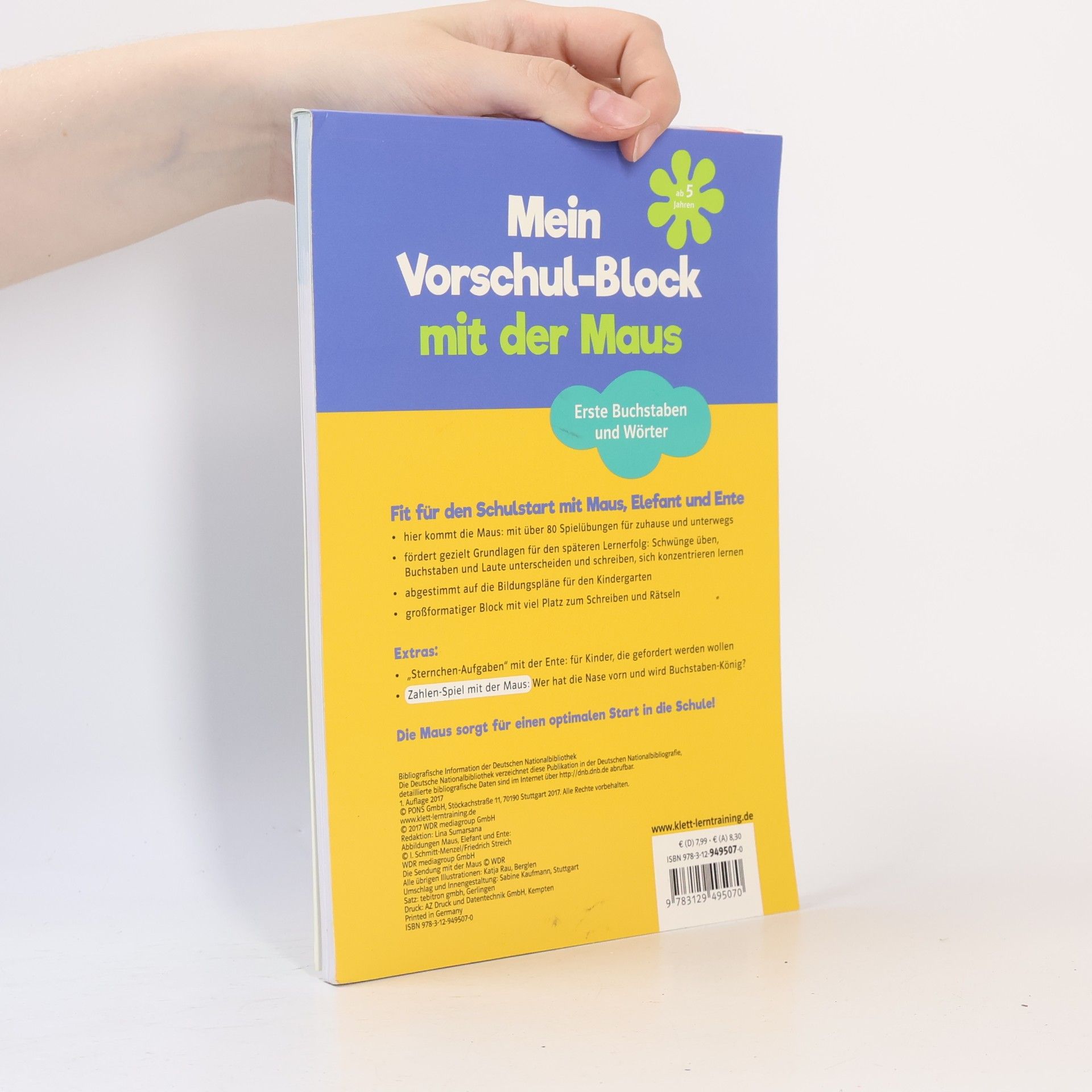 Birgit Ebbert Mein Vorschul-Block mit der Maus - Erste Buchstaben und Wörter ab 5 Jahren