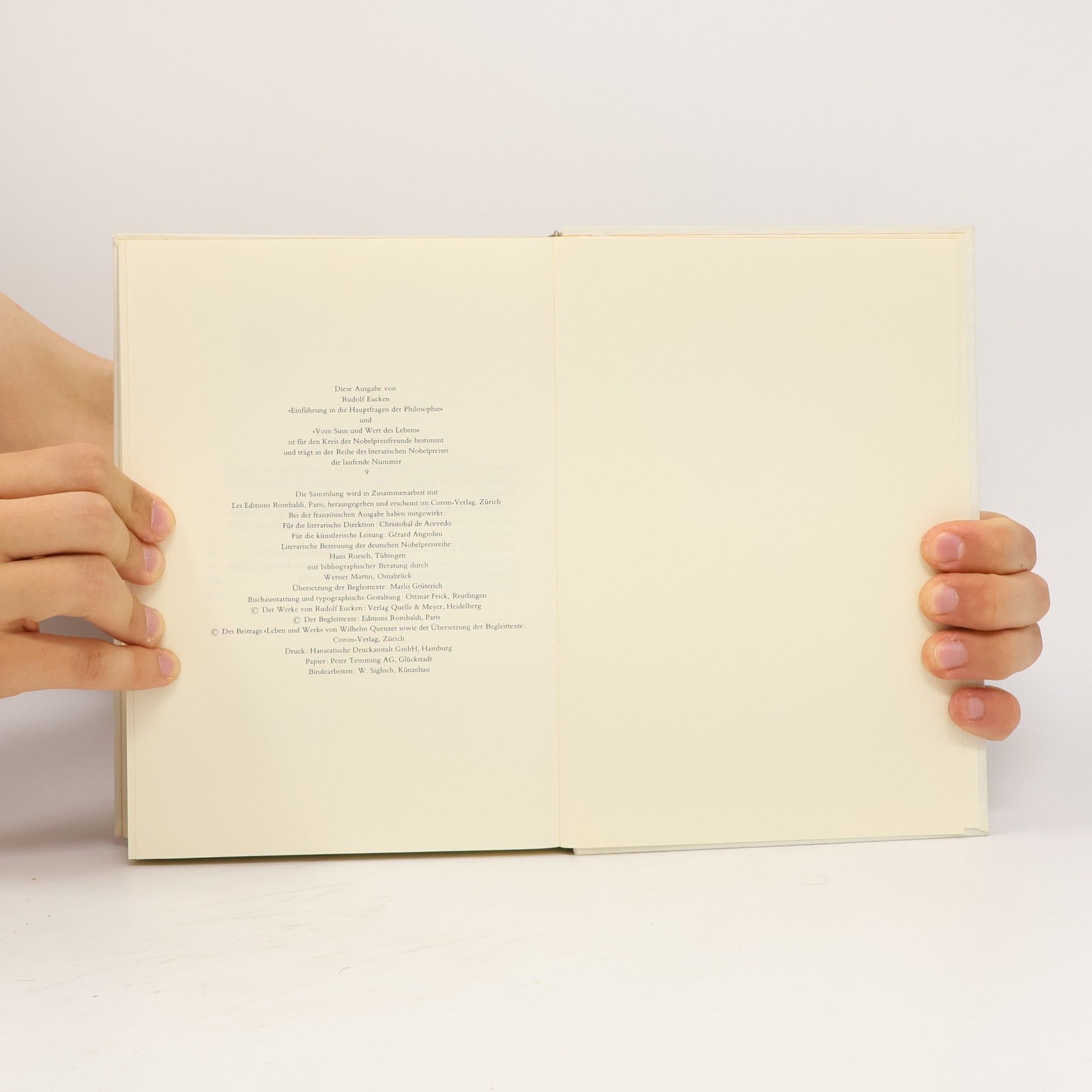 Rudolf Christoph Eucken Philosophische Schriften