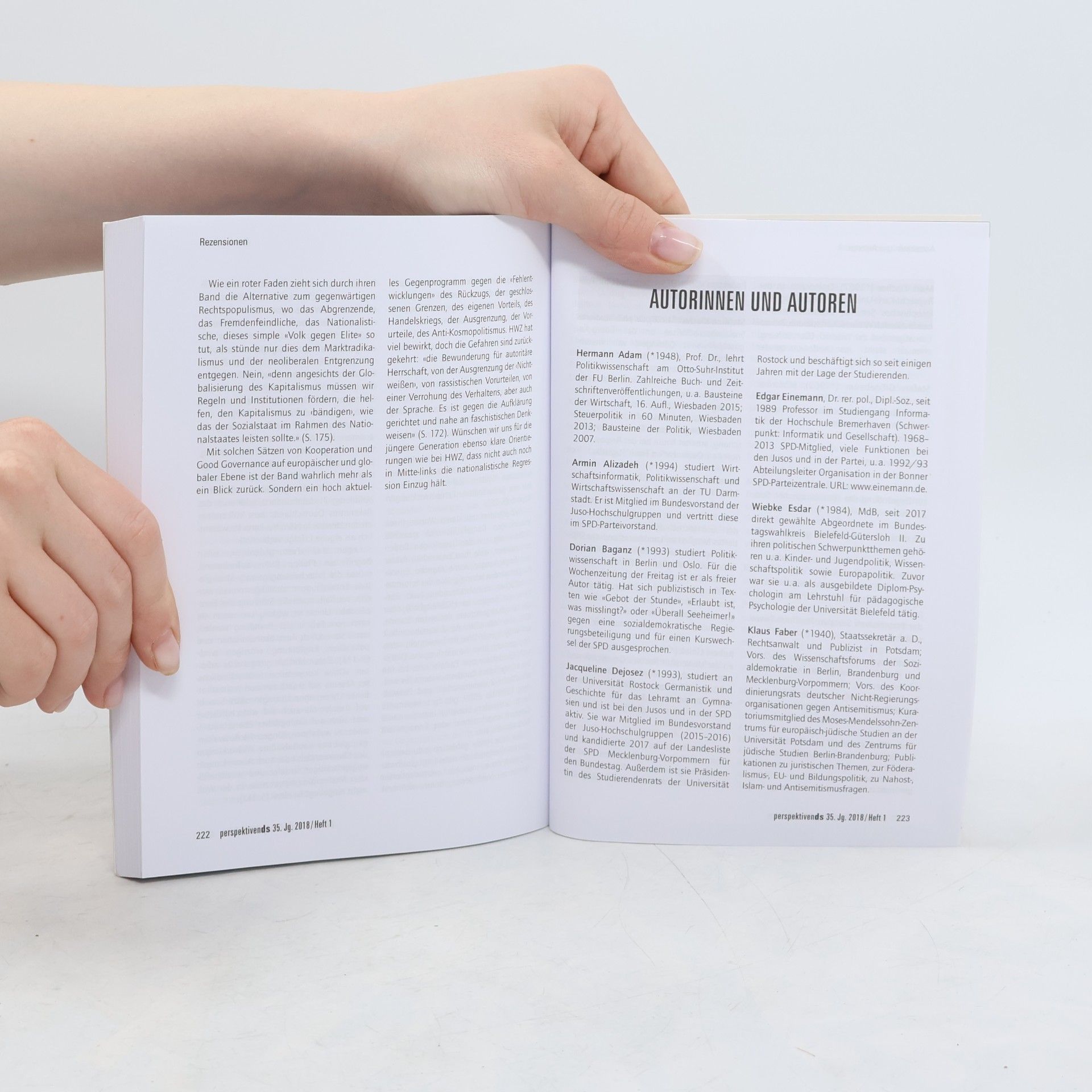 Autorenkollektiv SPD in der Existenzkrise 35. Jahrgang, 1/18
