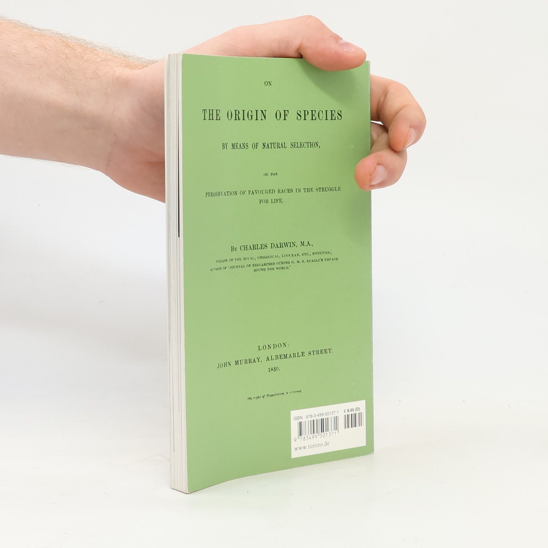 Johannes Hemleben Charles Darwin in Selbstzeugnissen und Bilddokumenten