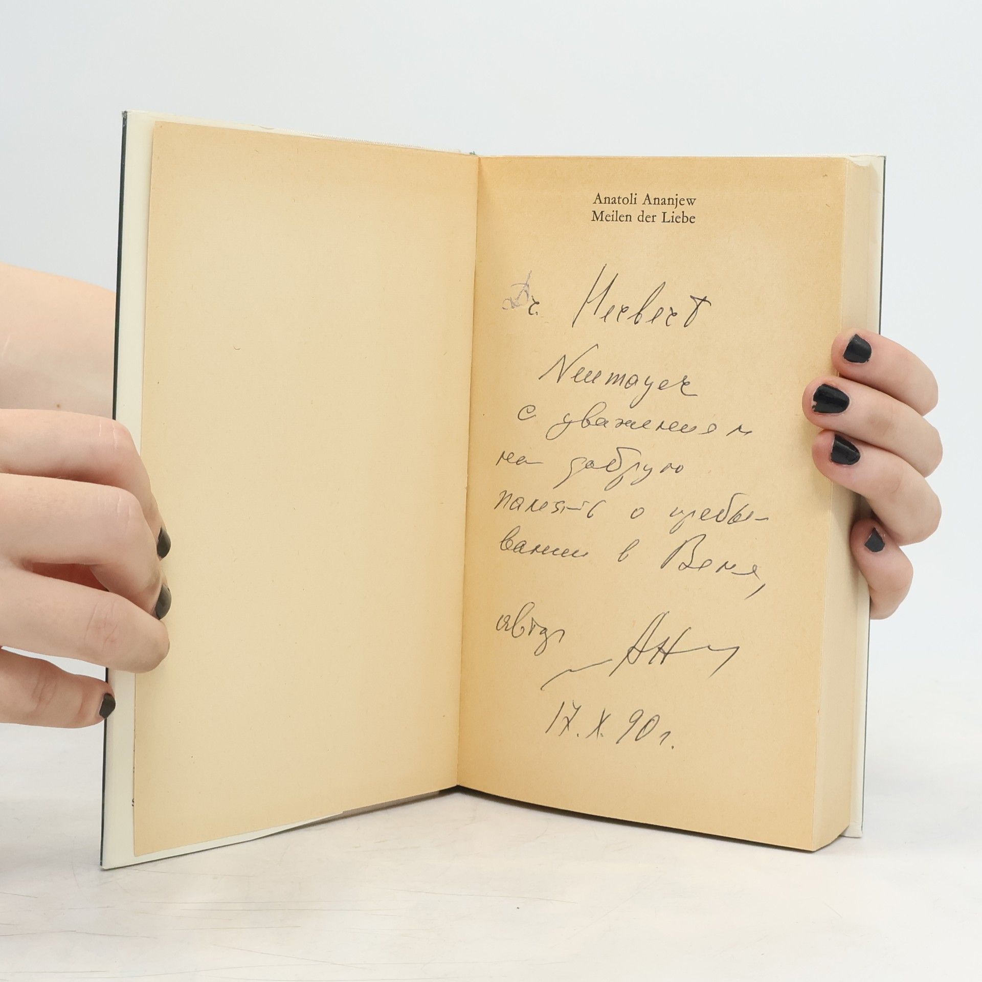 Antoliǐ Andreevich Ananʼev Meilen der Liebe