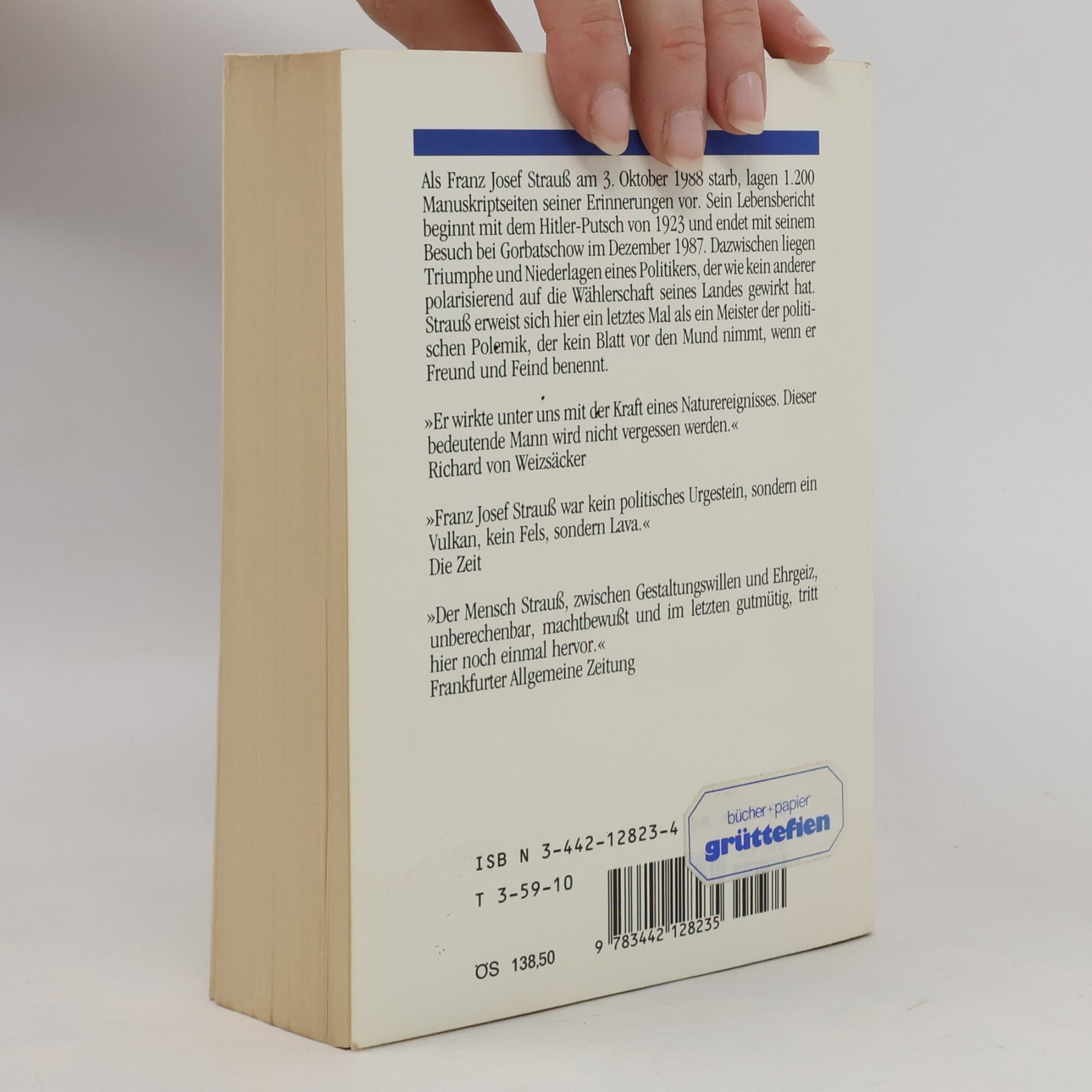 Franz Josef Strauß Die Erinnerungen