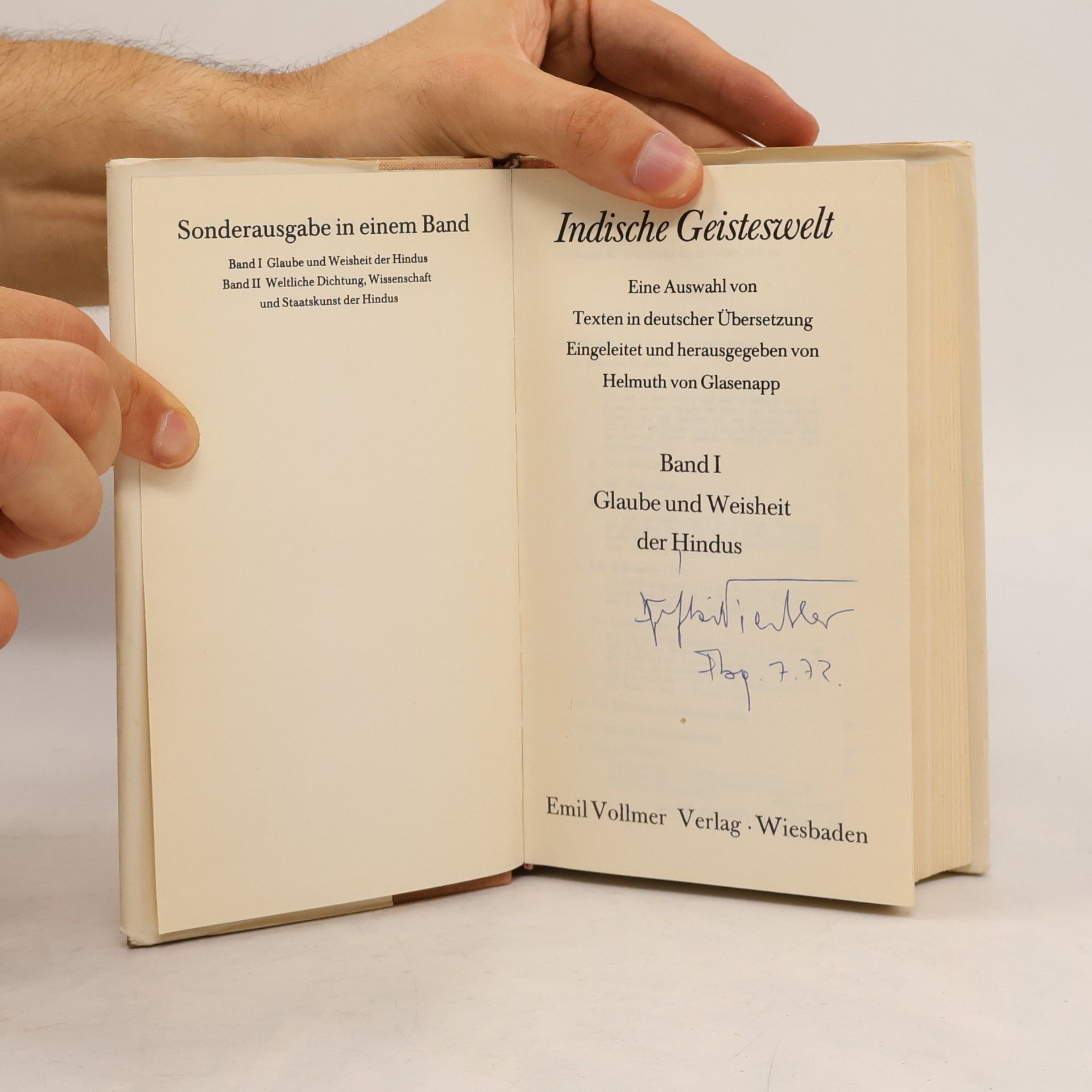 Helmuth von Glasenapp Indische Geisteswelt