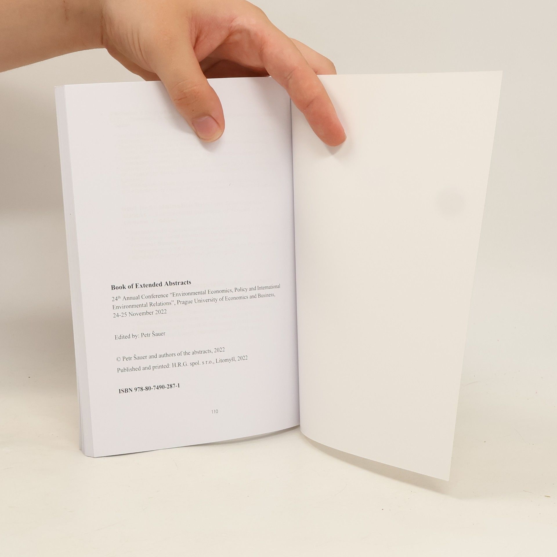 Petr Šauer Book of Extended Abstracts