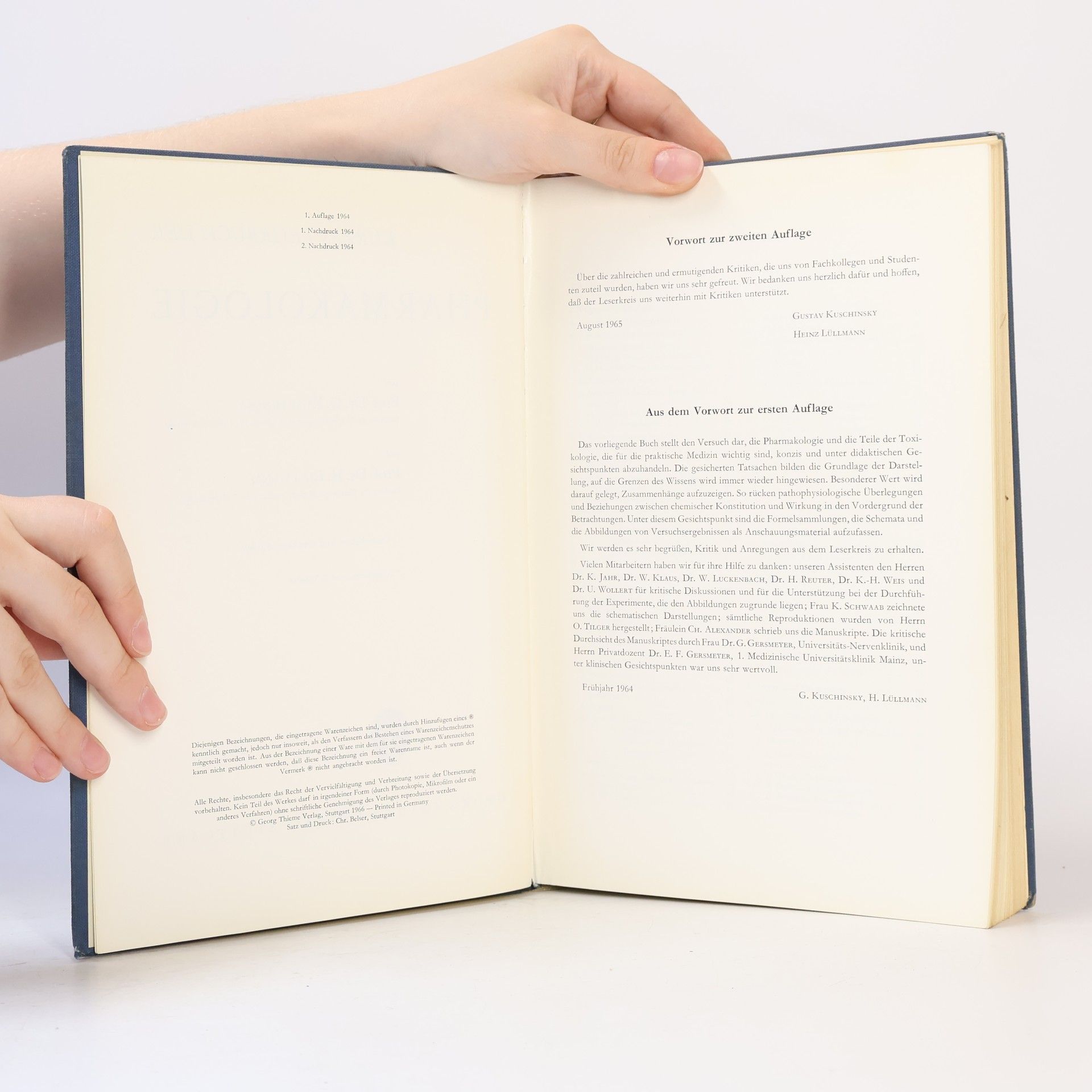 H. Lüllmann  Kurzes Lehrbuch der Pharmakologie