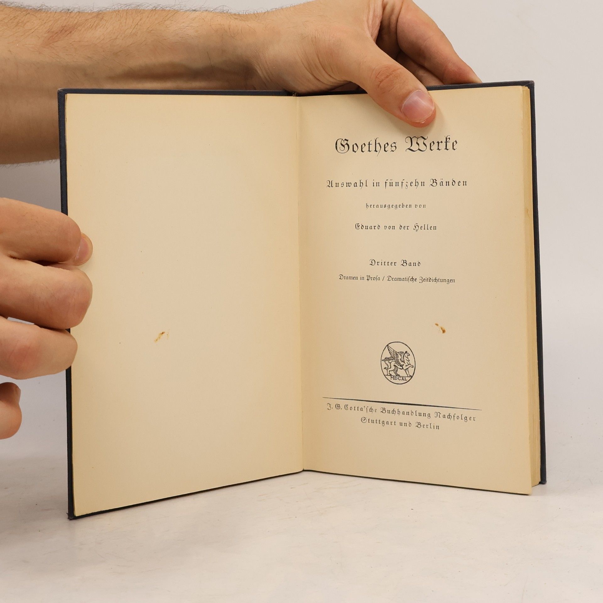 Johann Wolfgang von Goethe Goethes Werke. Auswahl in fünfzehn Bänden