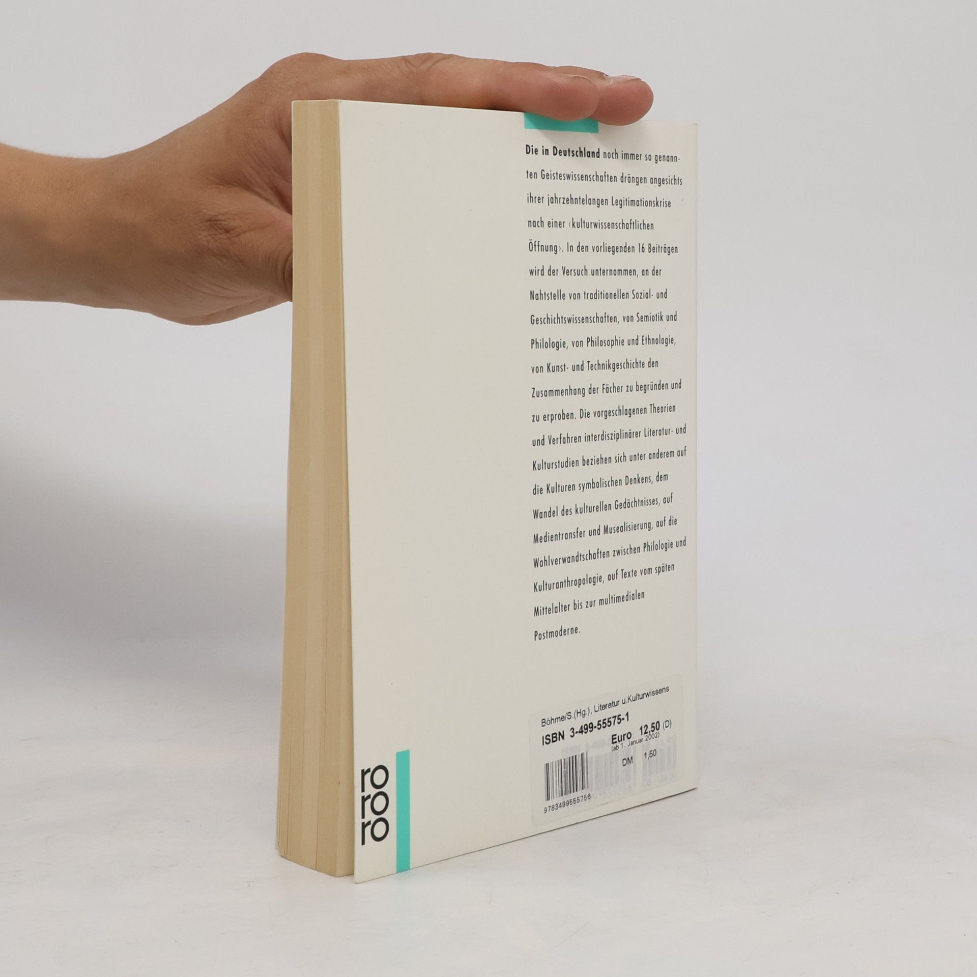 Hartmut Böhme Literatur und Kulturwissenschaften