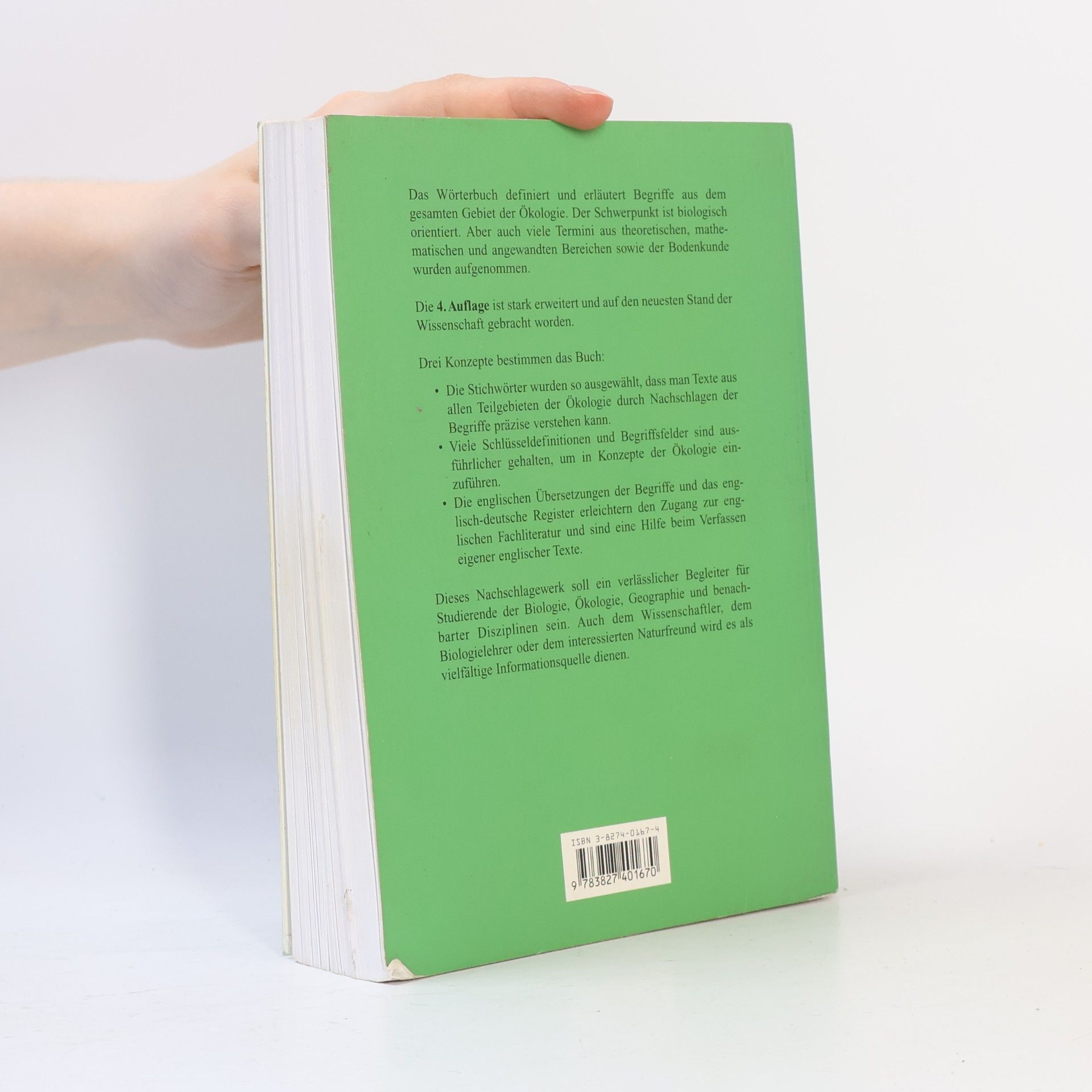 Matthias Schaefer Wörterbuch der Ökologie