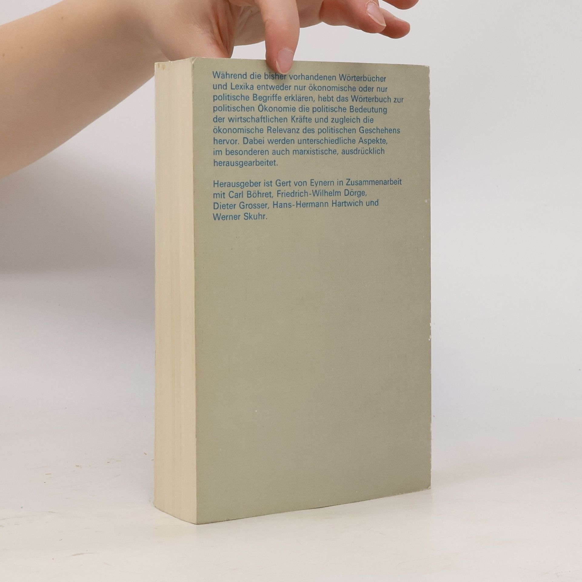 Gert von Eynern Wörterbuch zur politischen Ökonomie