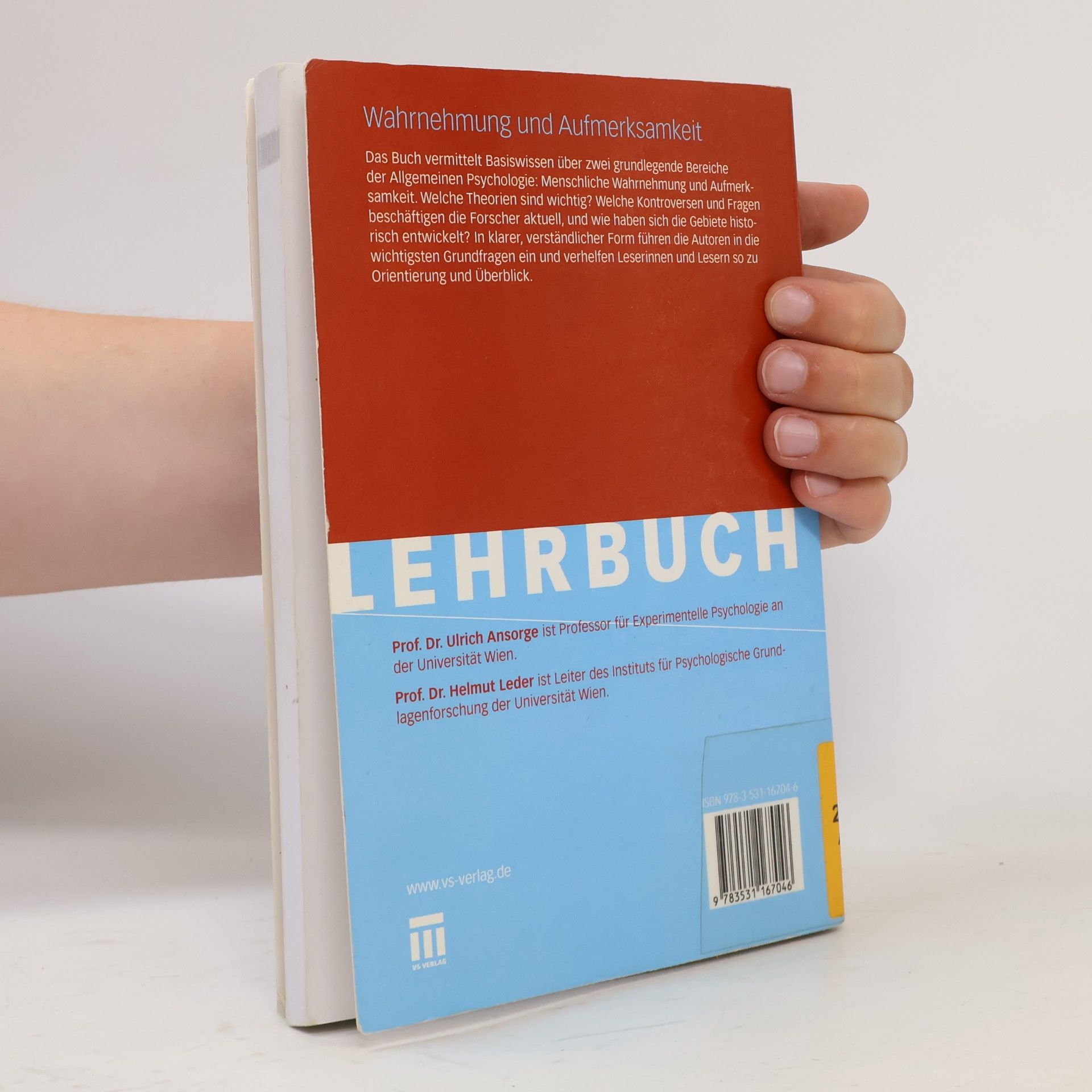 Ulrich Ansorge Wahrnehmung und Aufmerksamkeit