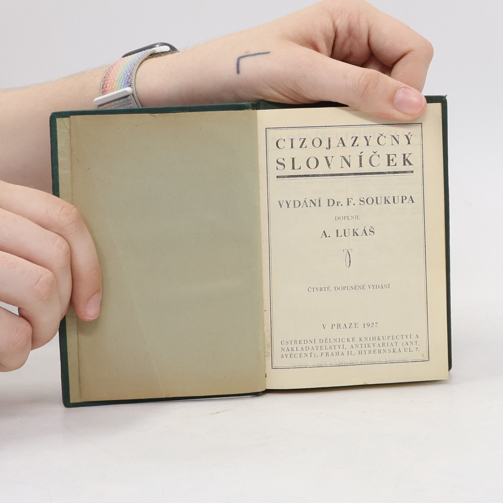 František Soukup Slovníček cizojazyčný