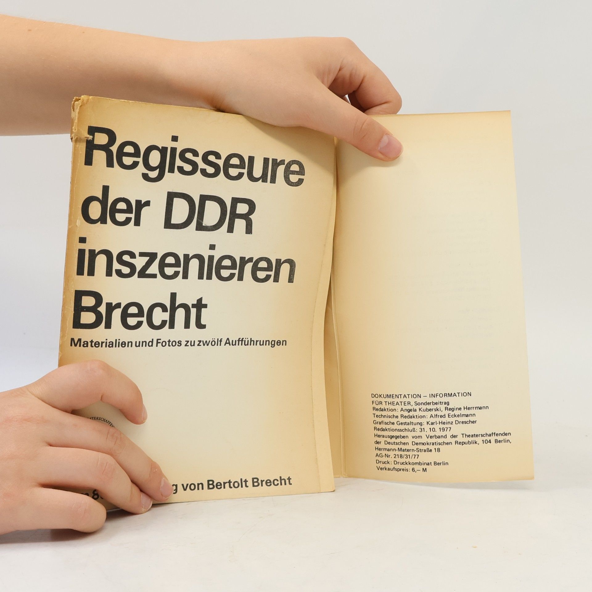 Various authors Regisseure der DDR inszenieren Brecht