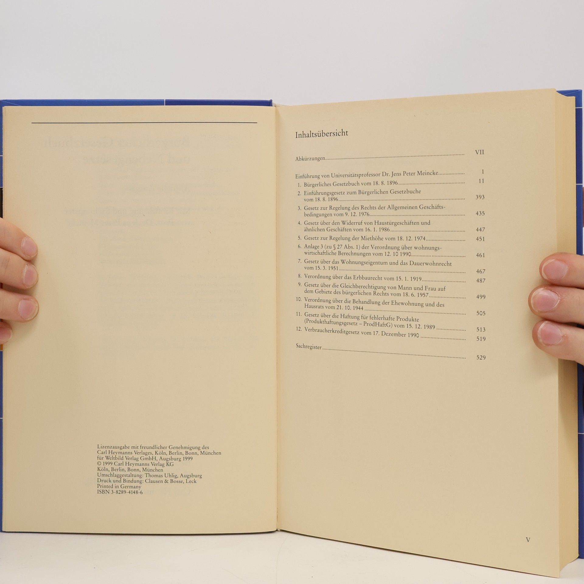 Bürgerliches Gesetzbuch und Nebengesetze