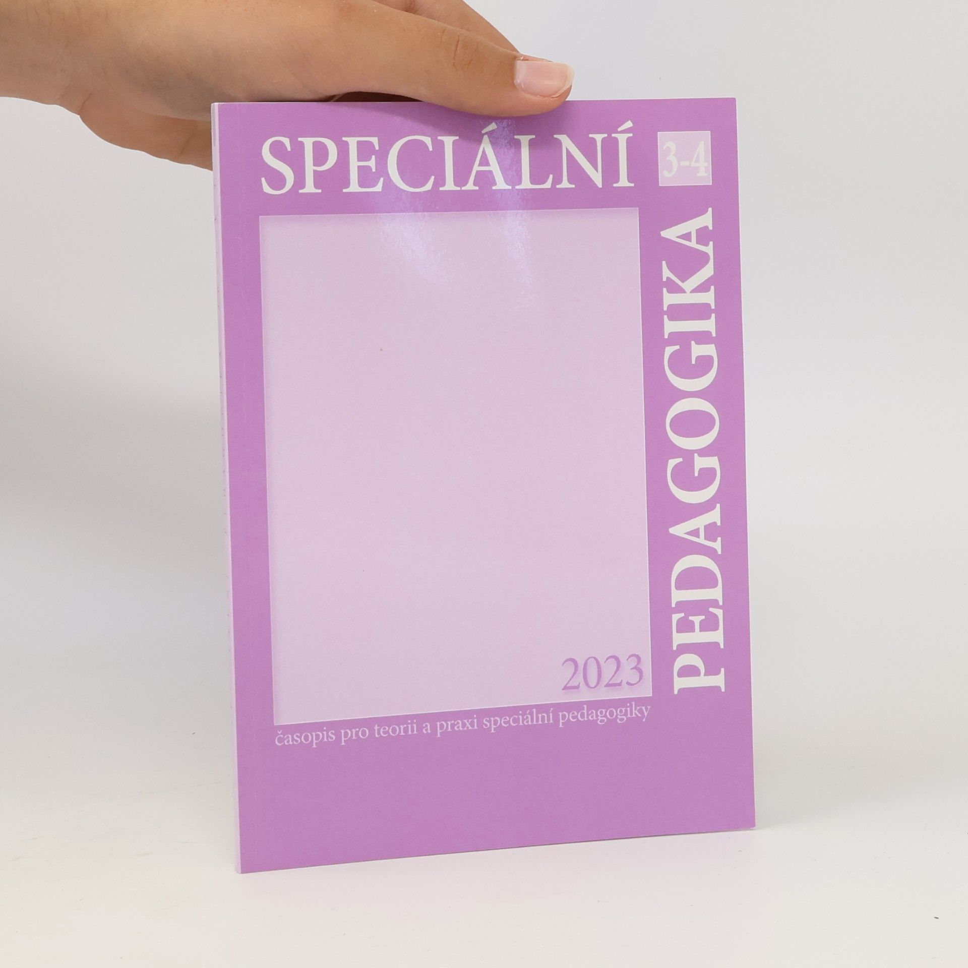 AA.VV. Speciální pedagogika 3-4 2023