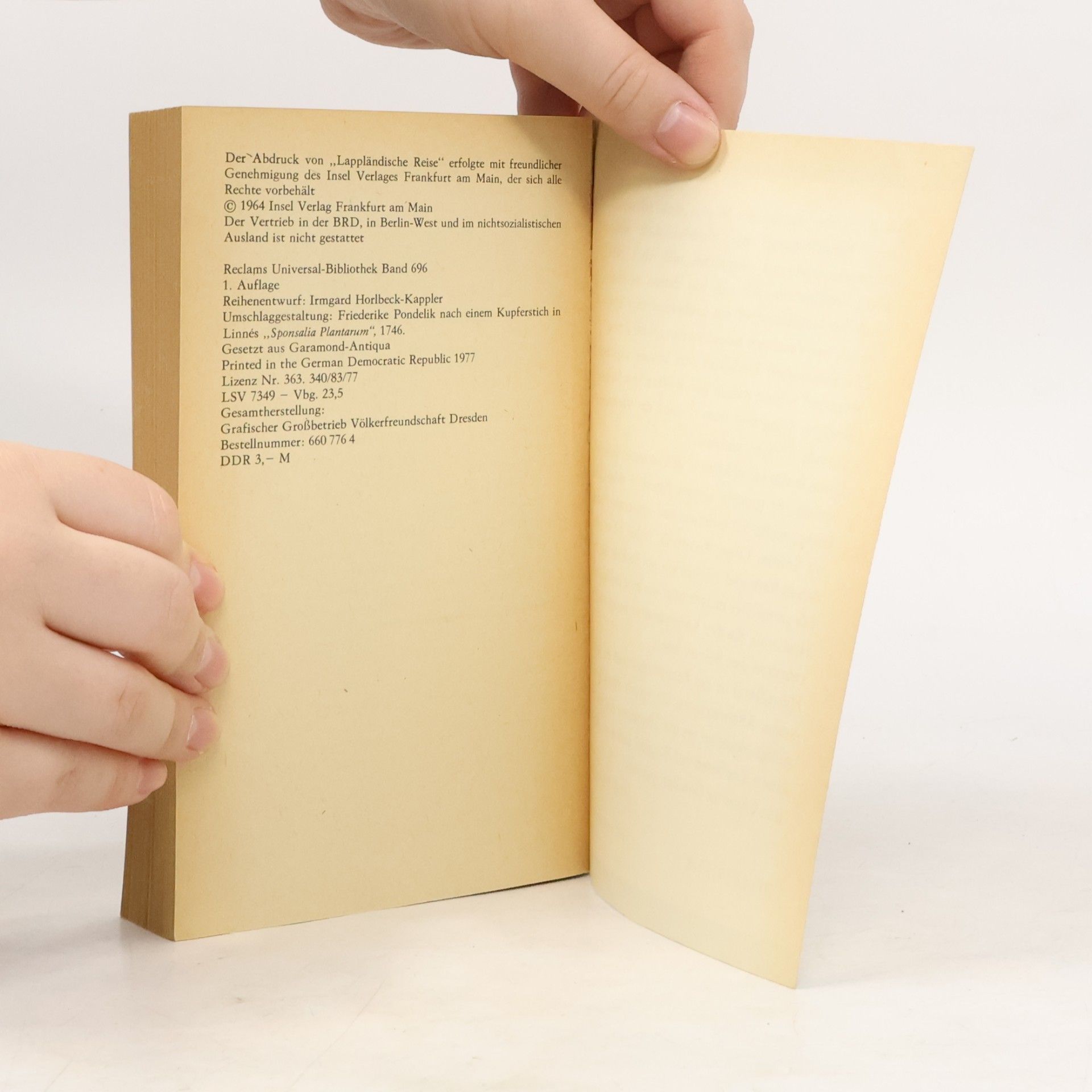 Carl von Linné Lappländische Reise und andere Schriften