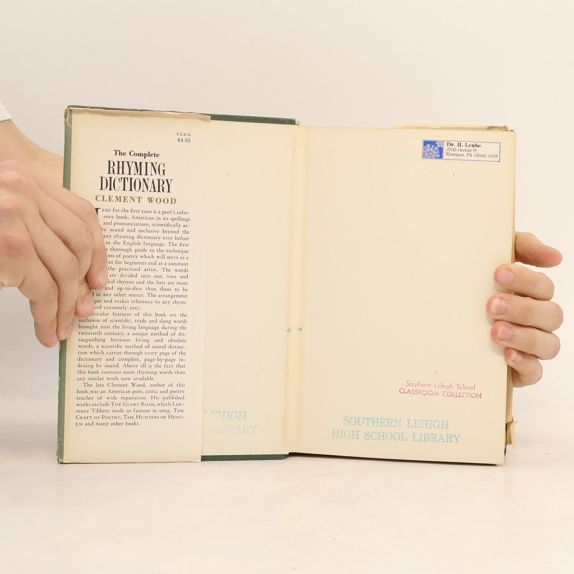 Clement Wood The Complete Rhyming Dictionary and Poet's Craft Book