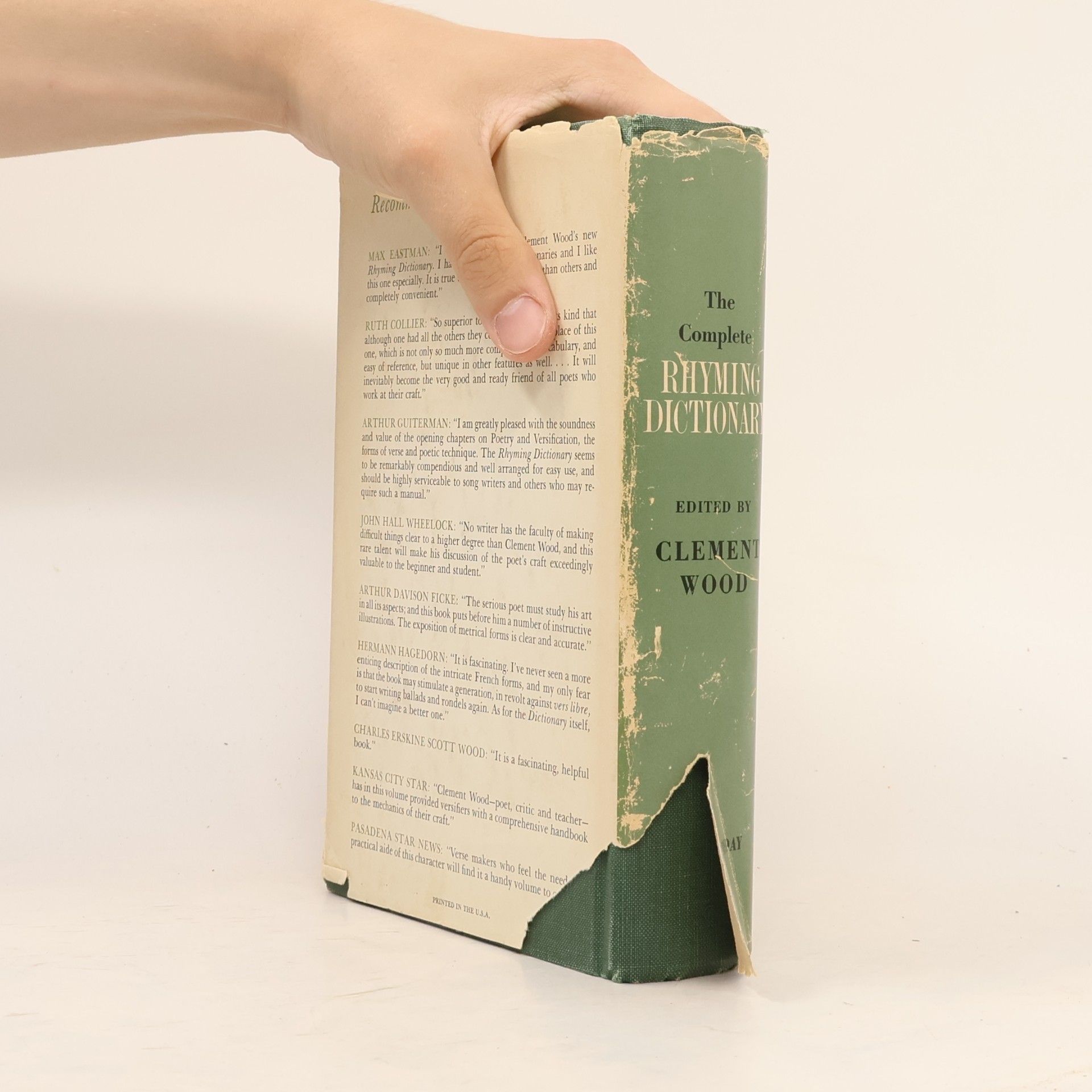Clement Wood The Complete Rhyming Dictionary and Poet's Craft Book