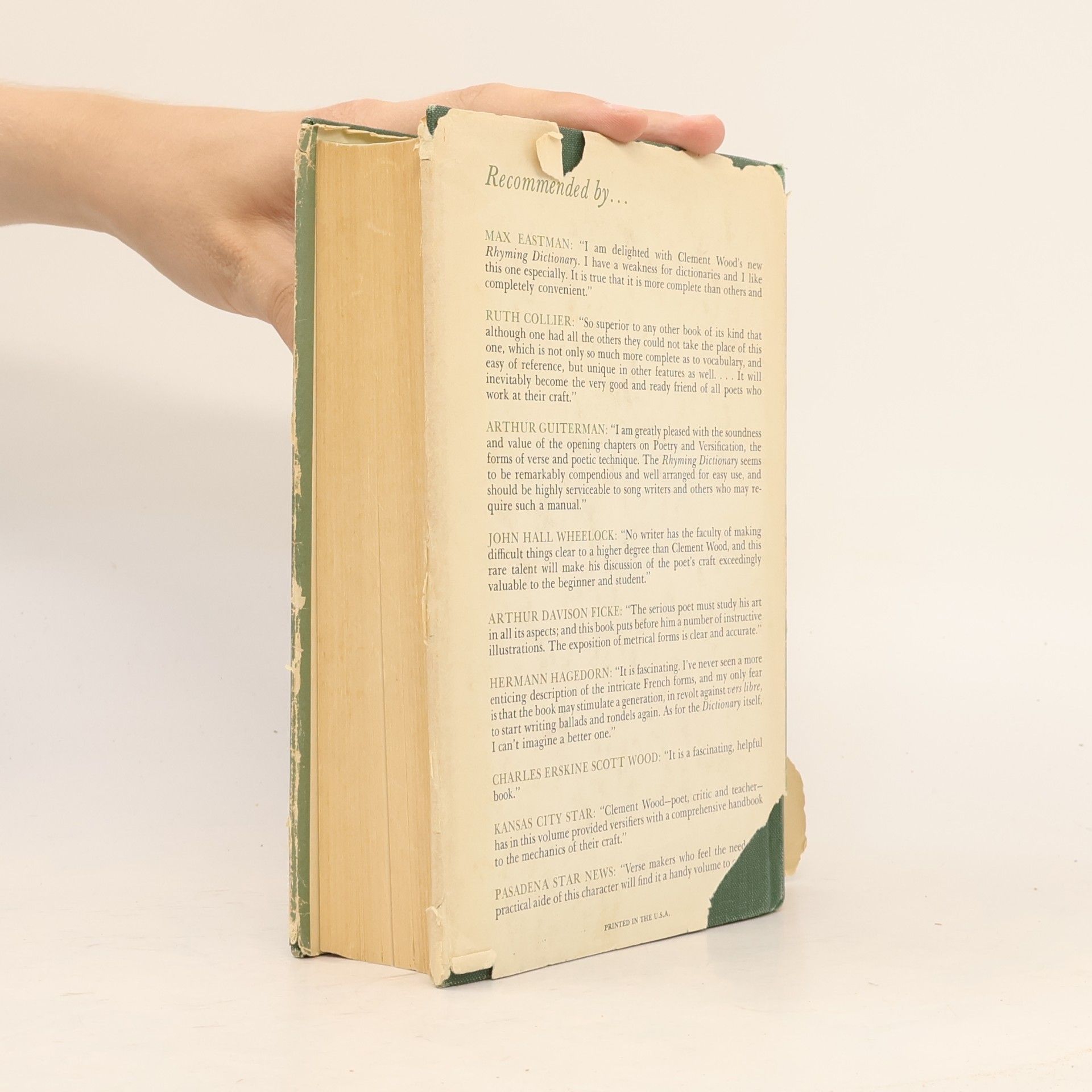 Clement Wood The Complete Rhyming Dictionary and Poet's Craft Book