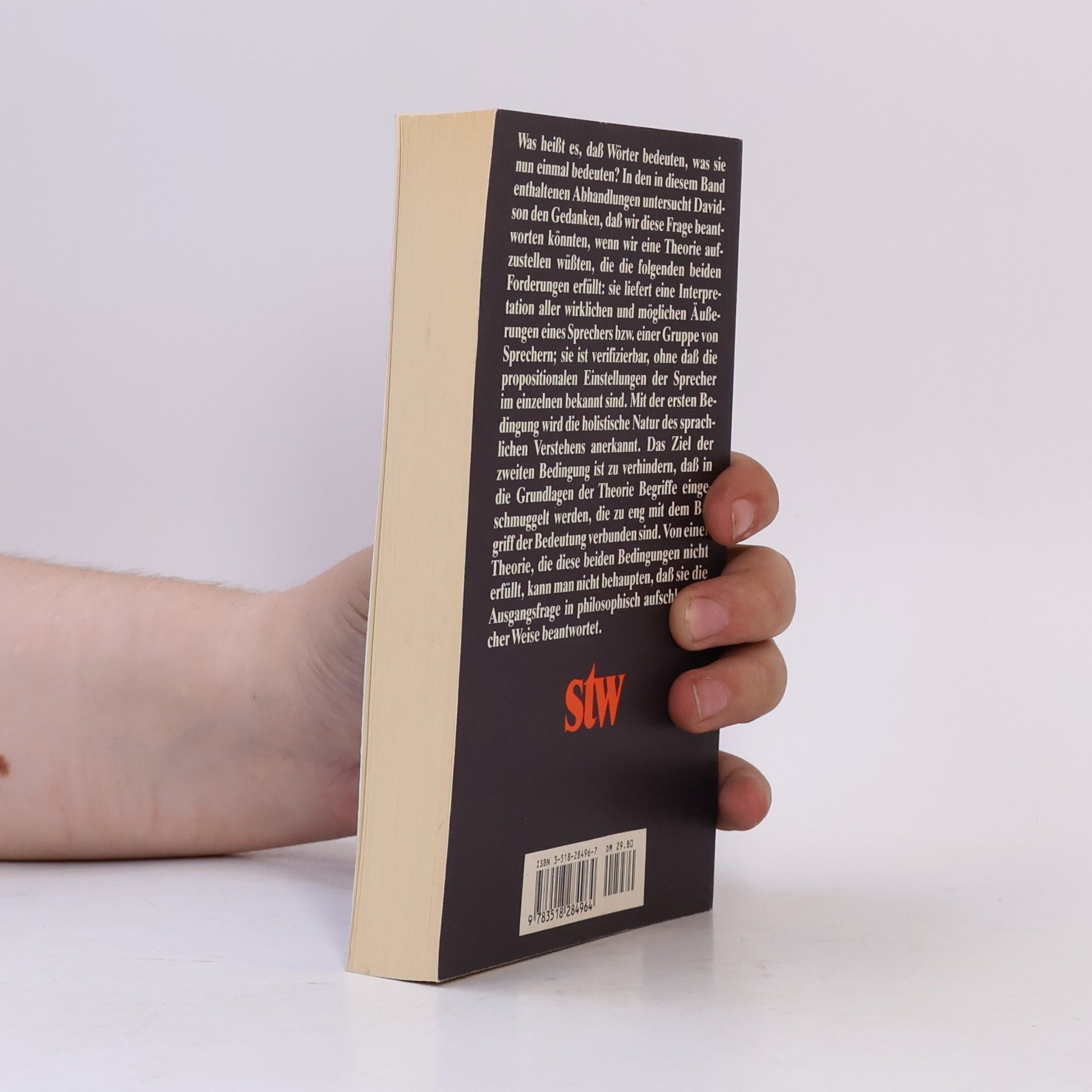 Donald Davidson Wahrheit und Interpretation