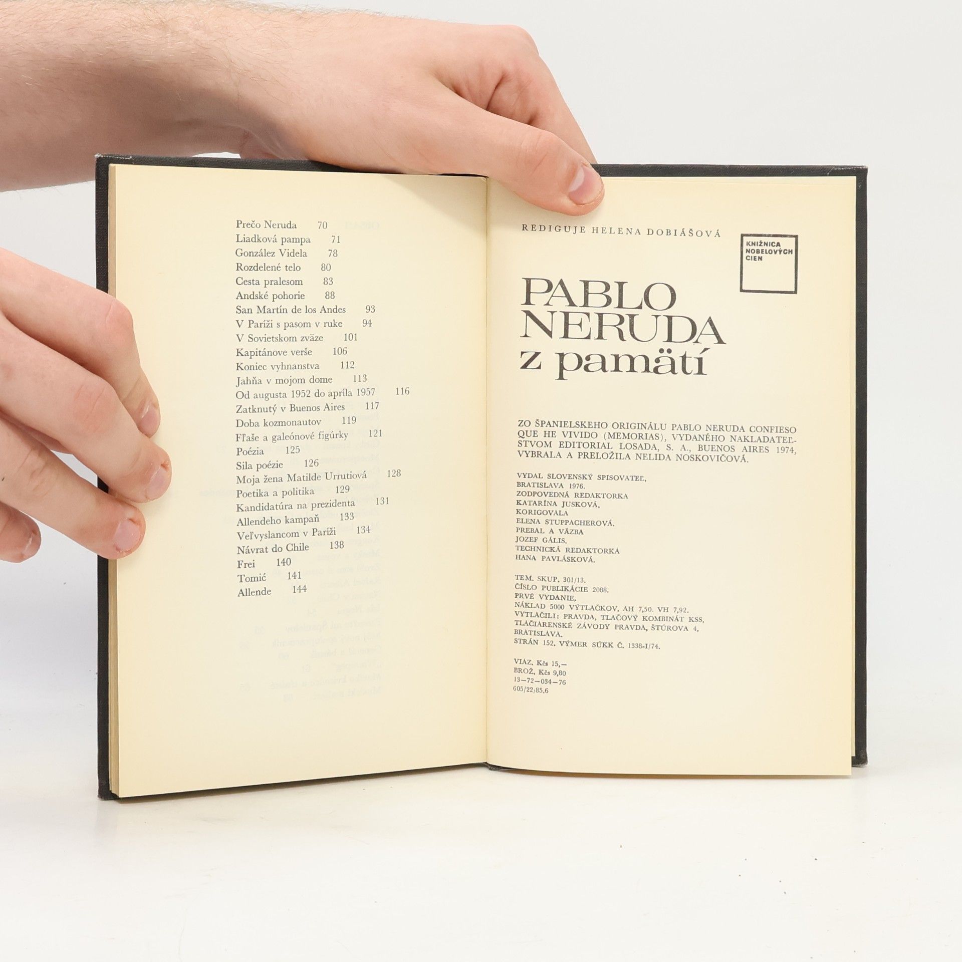 Pablo Neruda Z pamätí