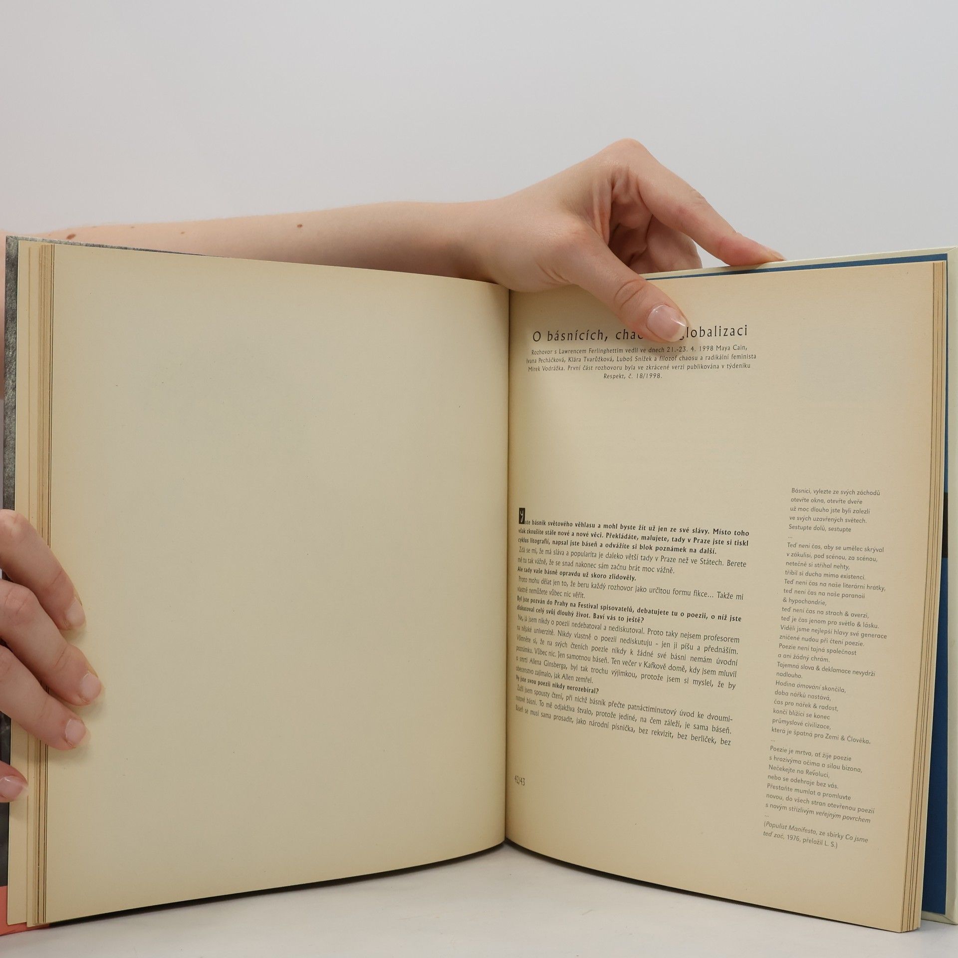 Miroslav Vodrážka S Ferlinghettim v Praze. Rozhovory