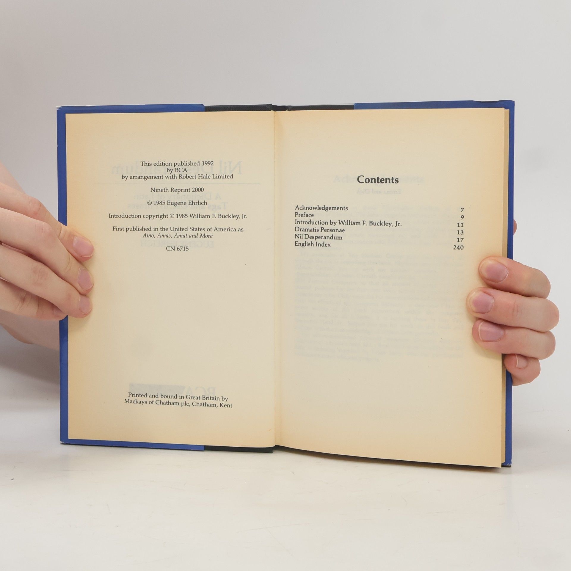 Eugene Ehrlich Nil Desperandum. A Dictionary of Latin Tags and Phrases