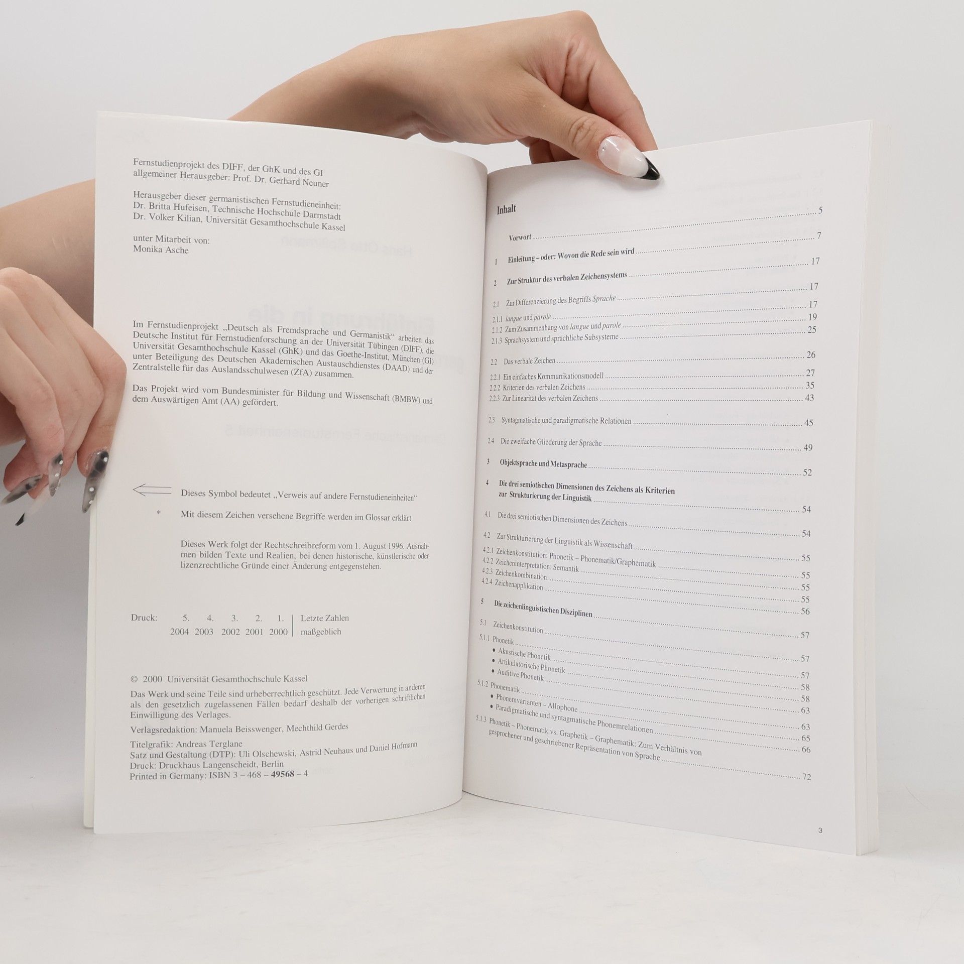 Hans Otto Spillmann Germanistische Fernstudien - 5: Einführung in die germanistische Linguistik