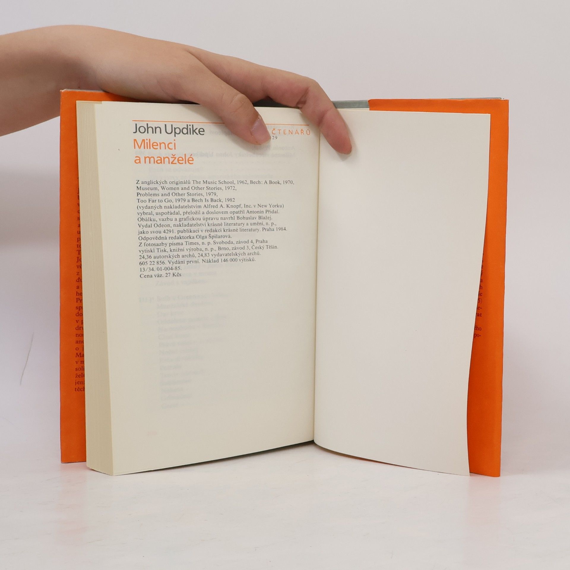 John Updike Milenci a manželé
