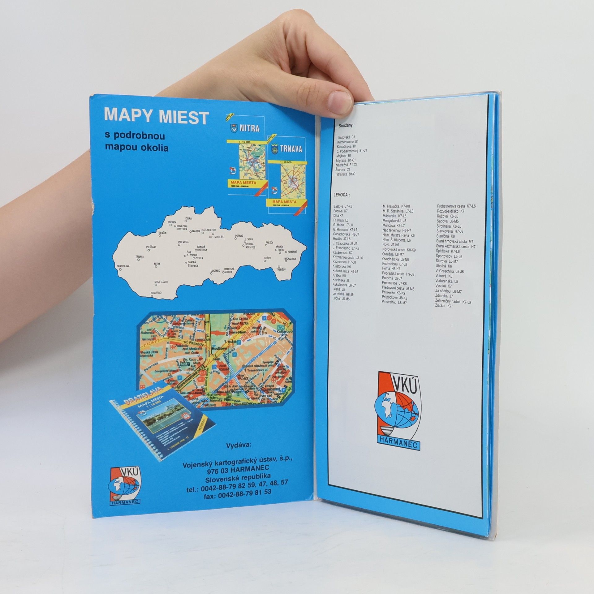 Vojenský kartografický ústav Harmanec Edícia máp miest: Spišská Nová Ves, Levoča 1