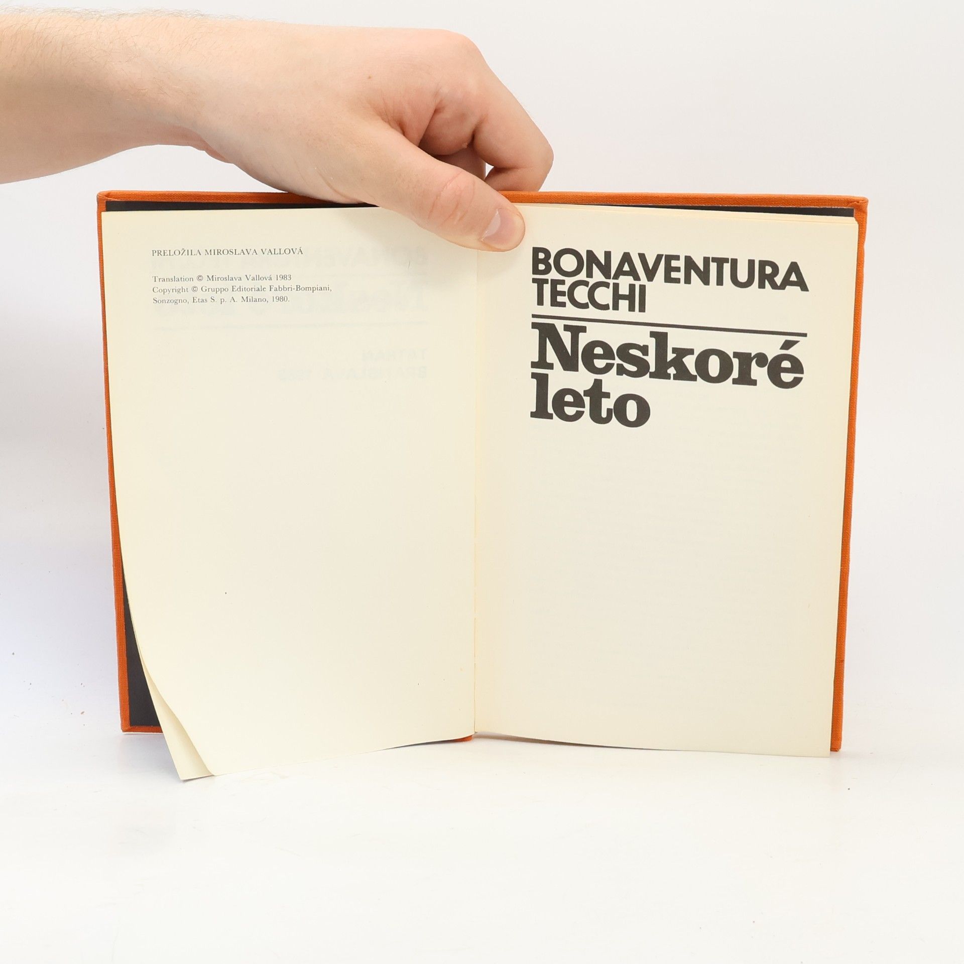 Bonaventura Tecchi Neskoré leto