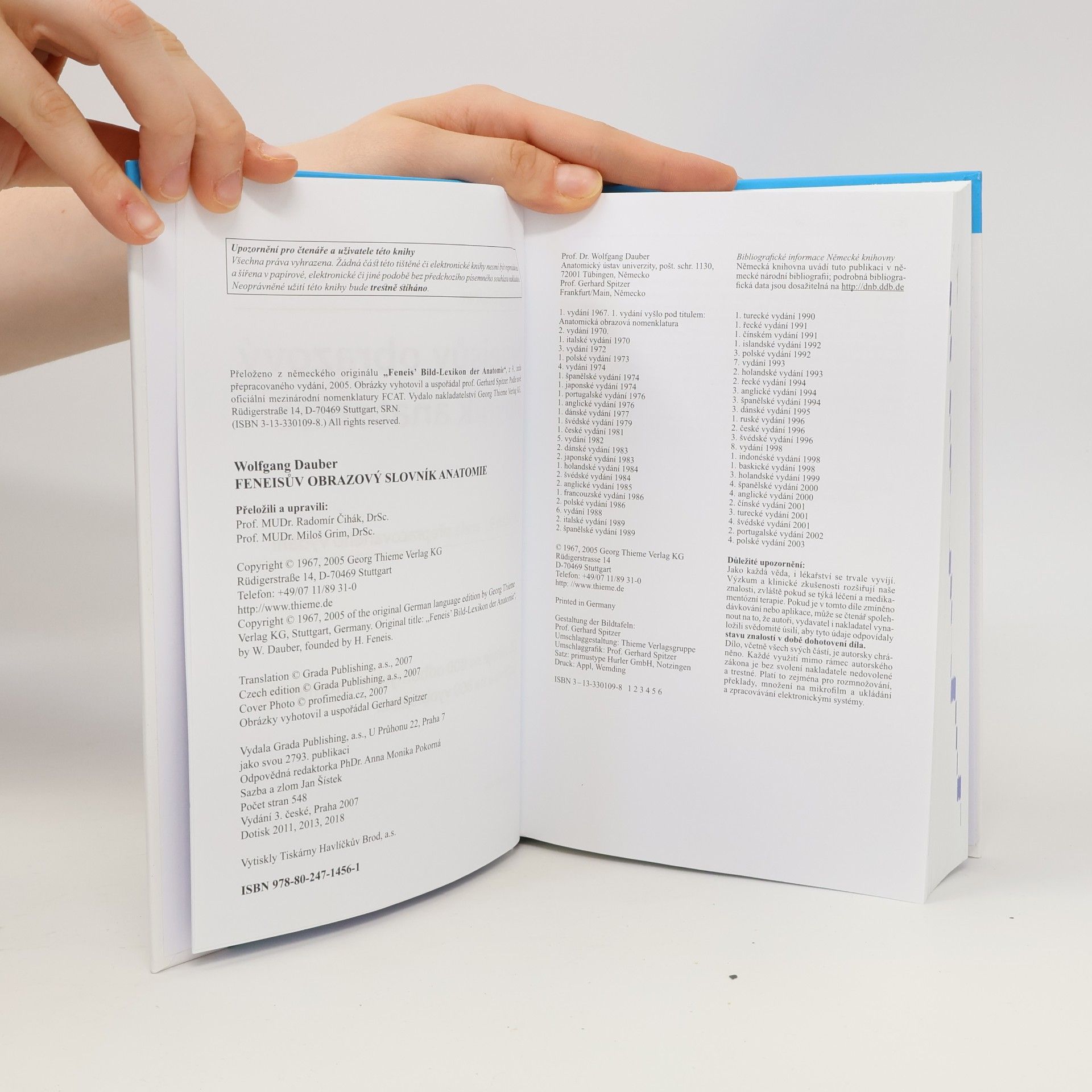 Wolfgang Dauber Feneisův obrazový slovník anatomie
