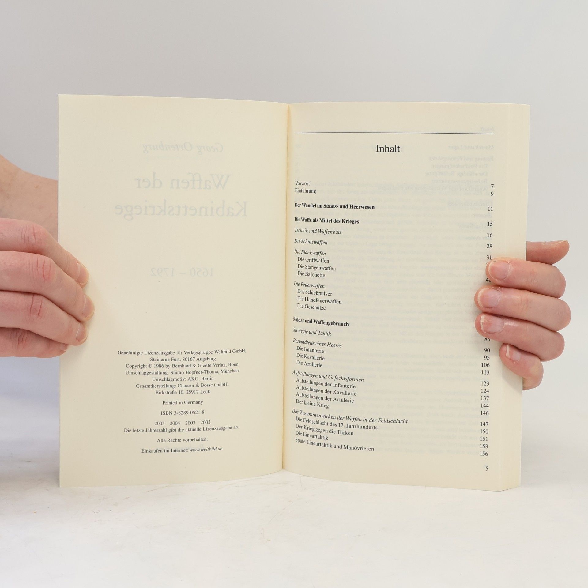 Georg Ortenburg Waffen der Kabinettskriege 1650-1792