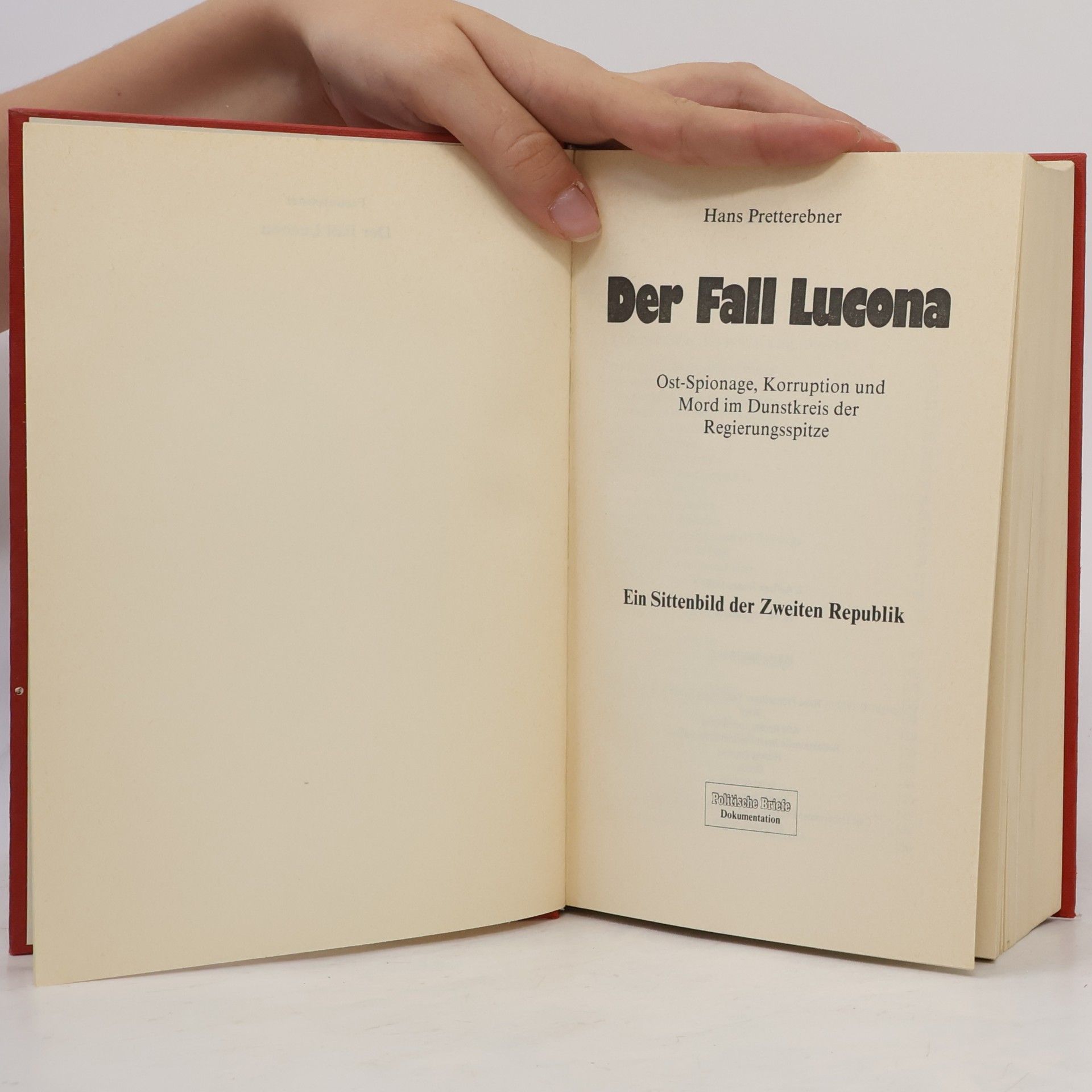Hans Pretterebner Der Fall Lucona