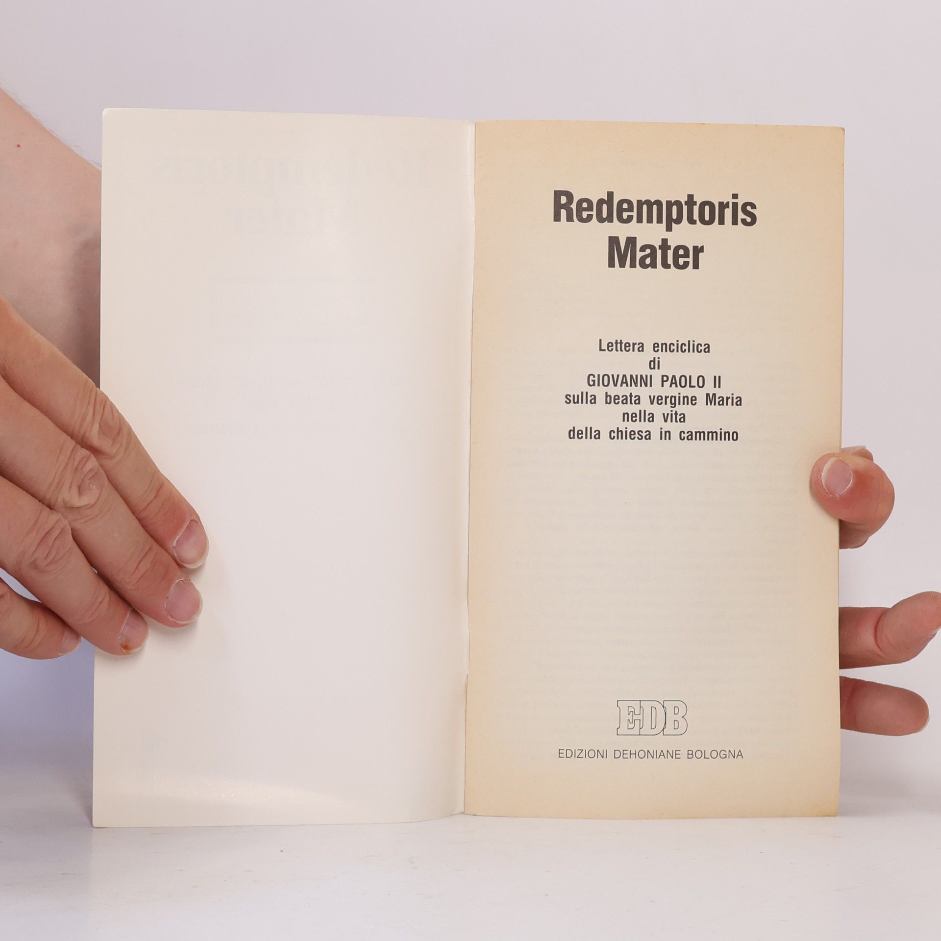 Giovanni Paolo II Documenti - 6: Redemptoris Mater. Lettera enciclica sulla Beata Vergine Maria nella vita della Chiesa in cammino