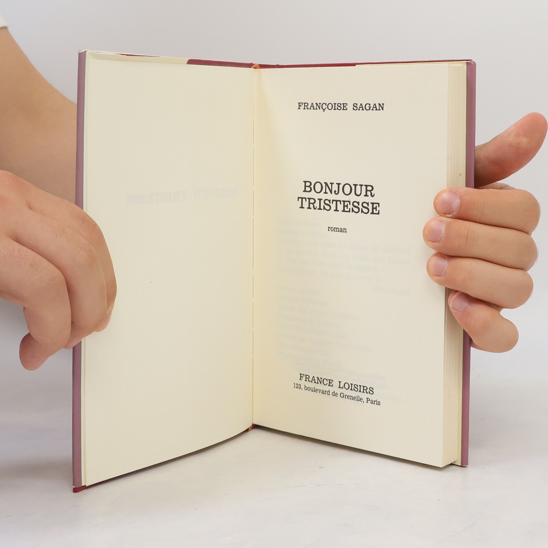 Françoise Sagan Bonjour Tristesse