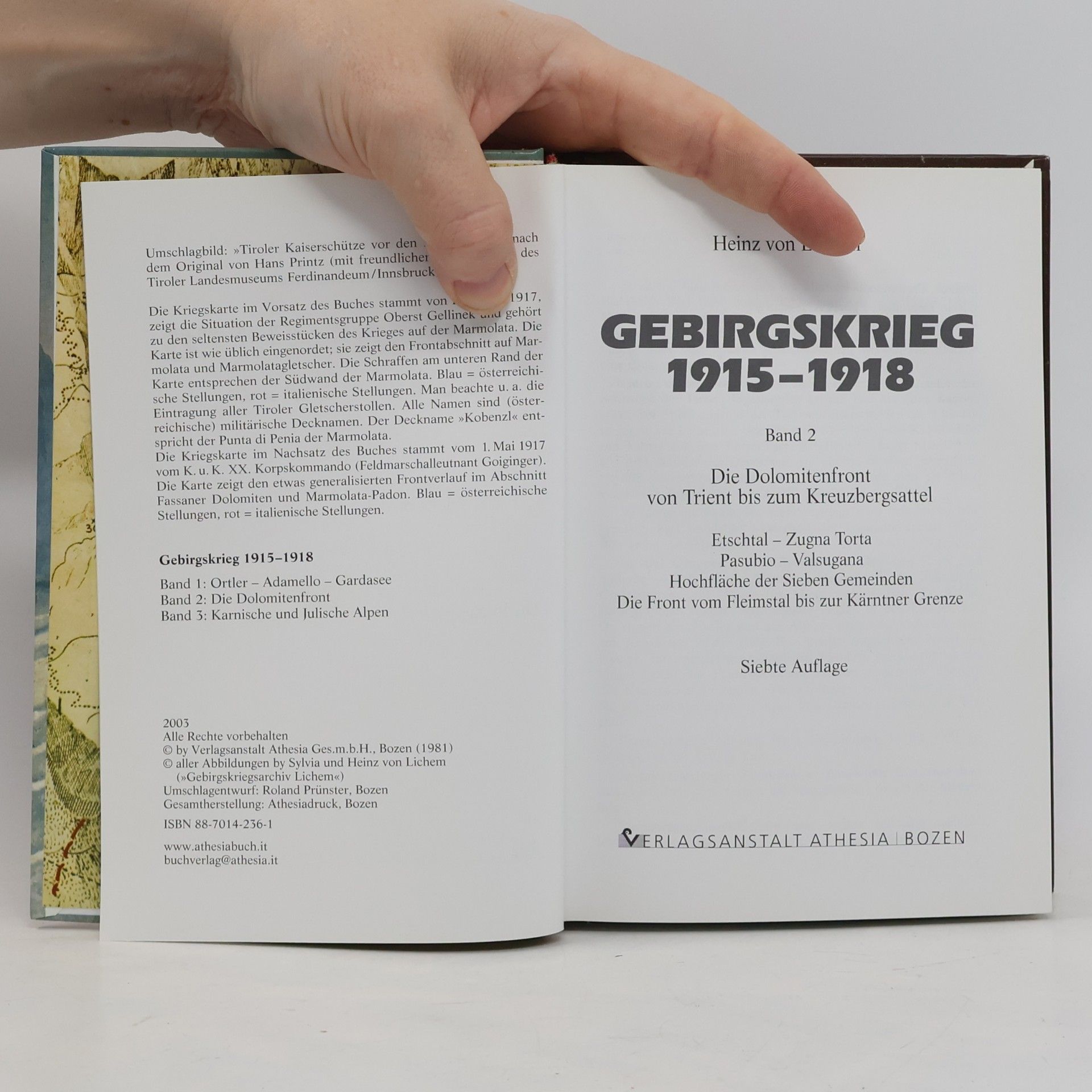 Heinz von Lichem Gebirgskrieg 1915 - 1918