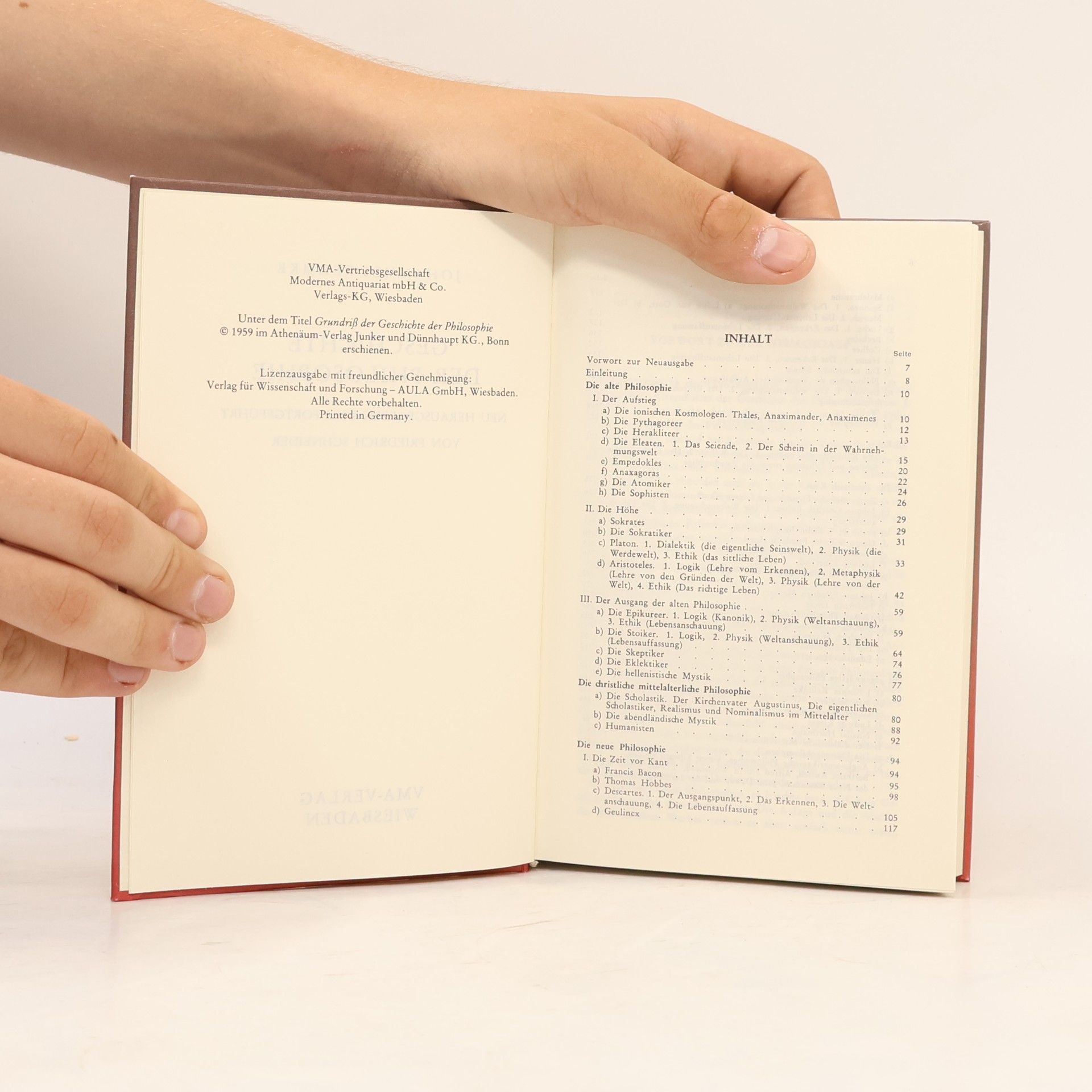 Johannes Rehmke Geschite der Philosophie