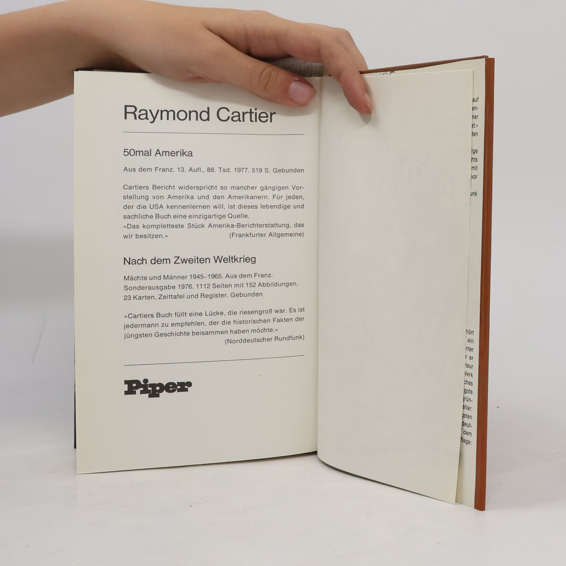 Raymond Cartier In die neue Welt