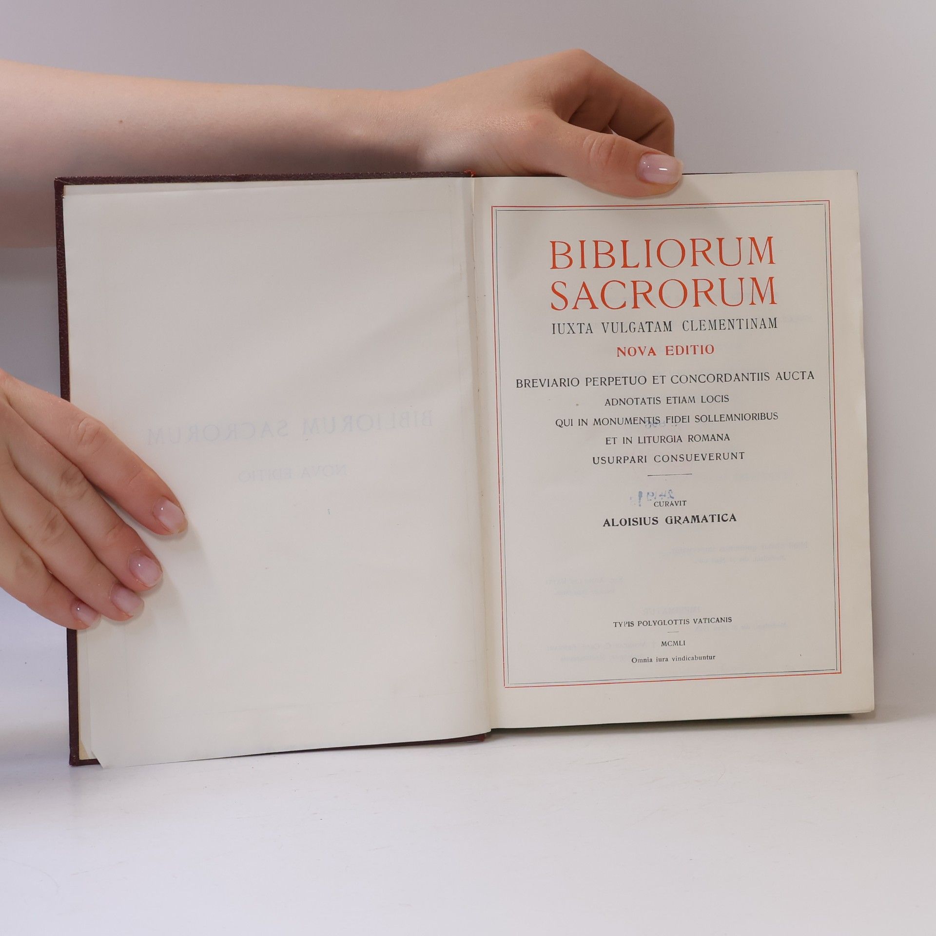 Aloisius Gramatica Bibliorum Sacrorum iuxta Vulgatam Clementinam (Nova Editio)