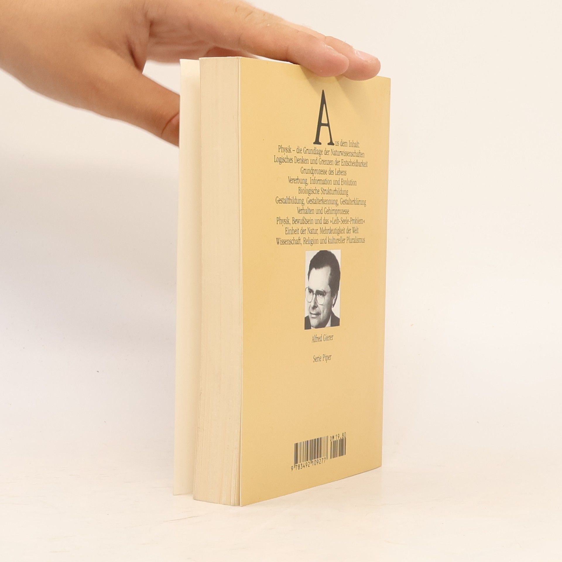 Alfred Gierer Die Physik, das Leben und die Seele