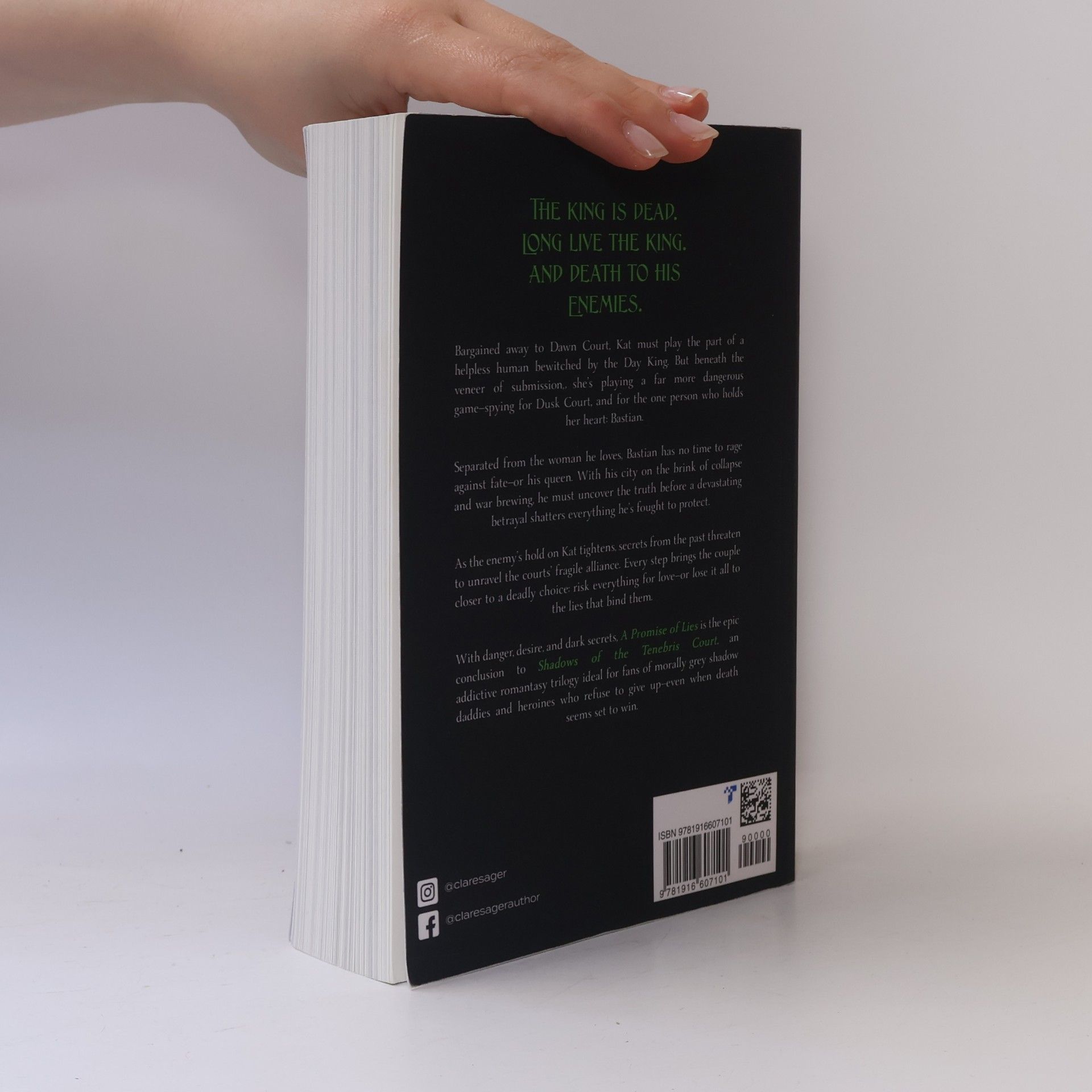 Clare Sager Shadows of the Tenebris Court - 3: A Promise of Lies