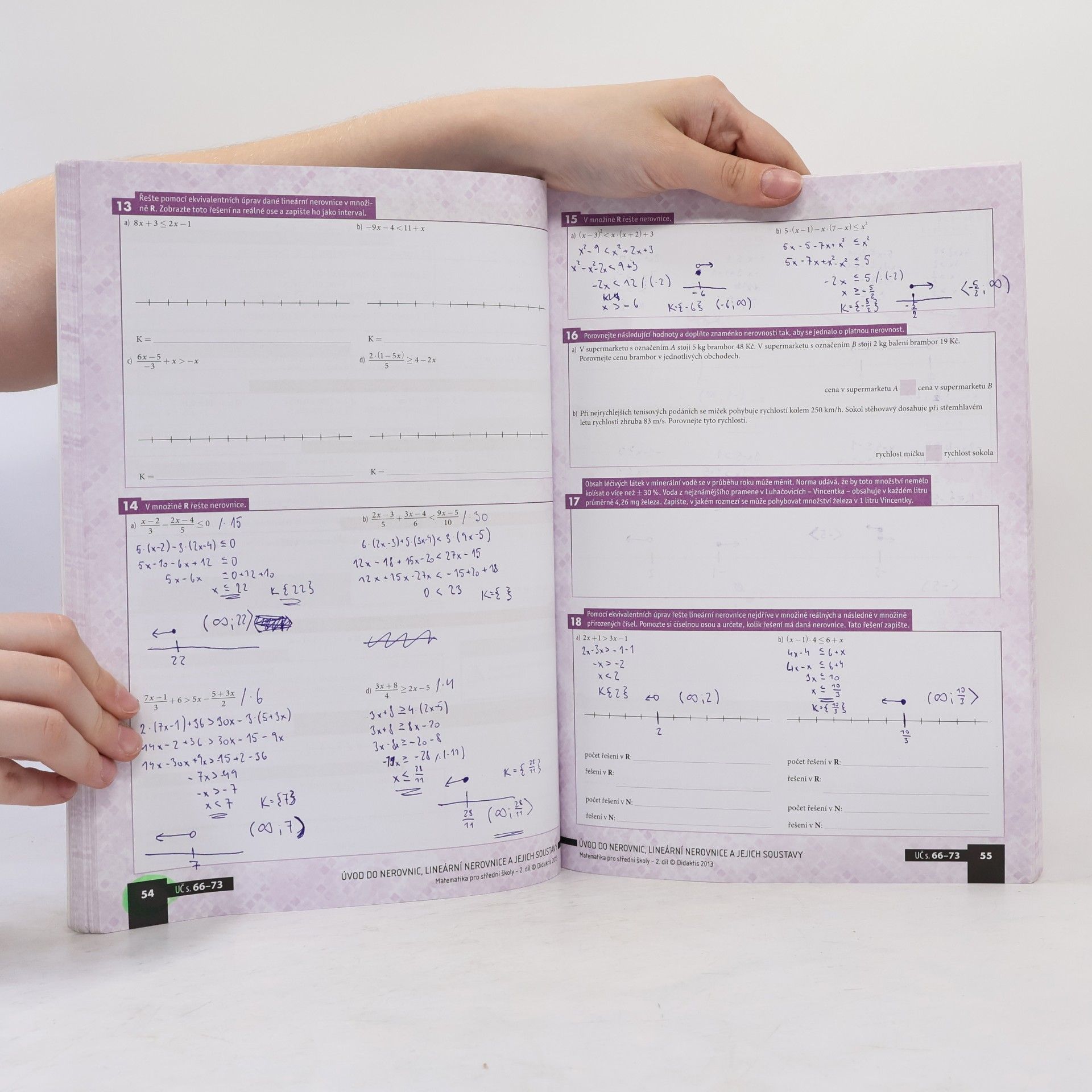Michaela Cizlerová Matematika pro střední školy. 2. díl, Výrazy, rovnice a nerovnice. Pracovní sešit