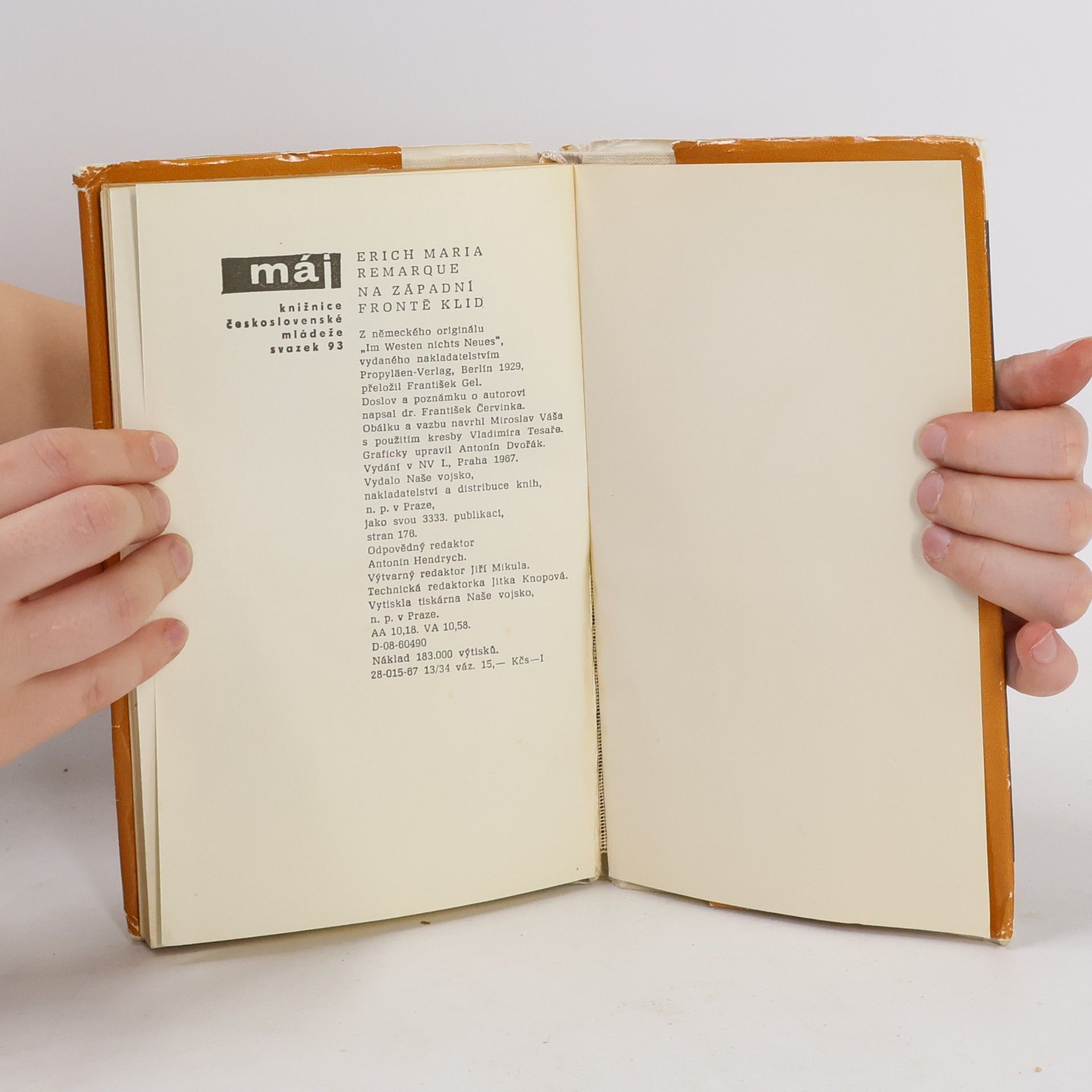 Erich Maria Remarque Na západní frontě klid